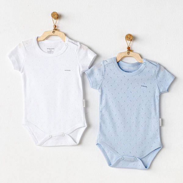 Andy Wawa Bebek Mavi Beyaz 2'li Body AC25554