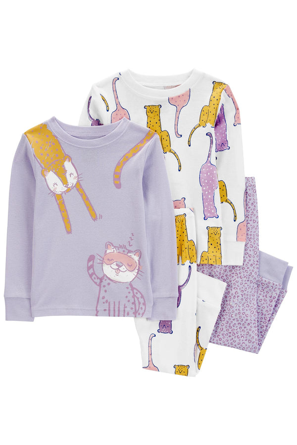 Carters Küçük Kız Çocuk Pijama Set 4'lü Paket 2R493010R