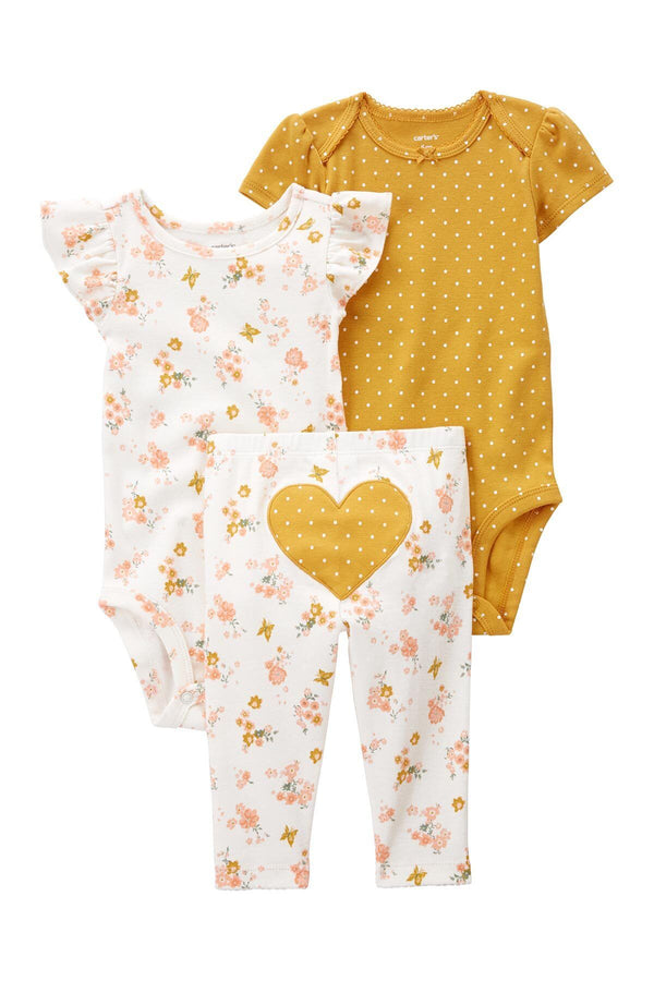 Carters Layette Renkli Kız Bebek 3Lü Set 1P596810R