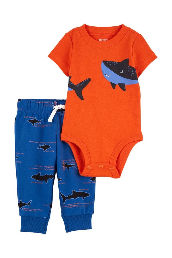 Carters Mavi Erkek Bebek Body Pantolon Set 1O999010M