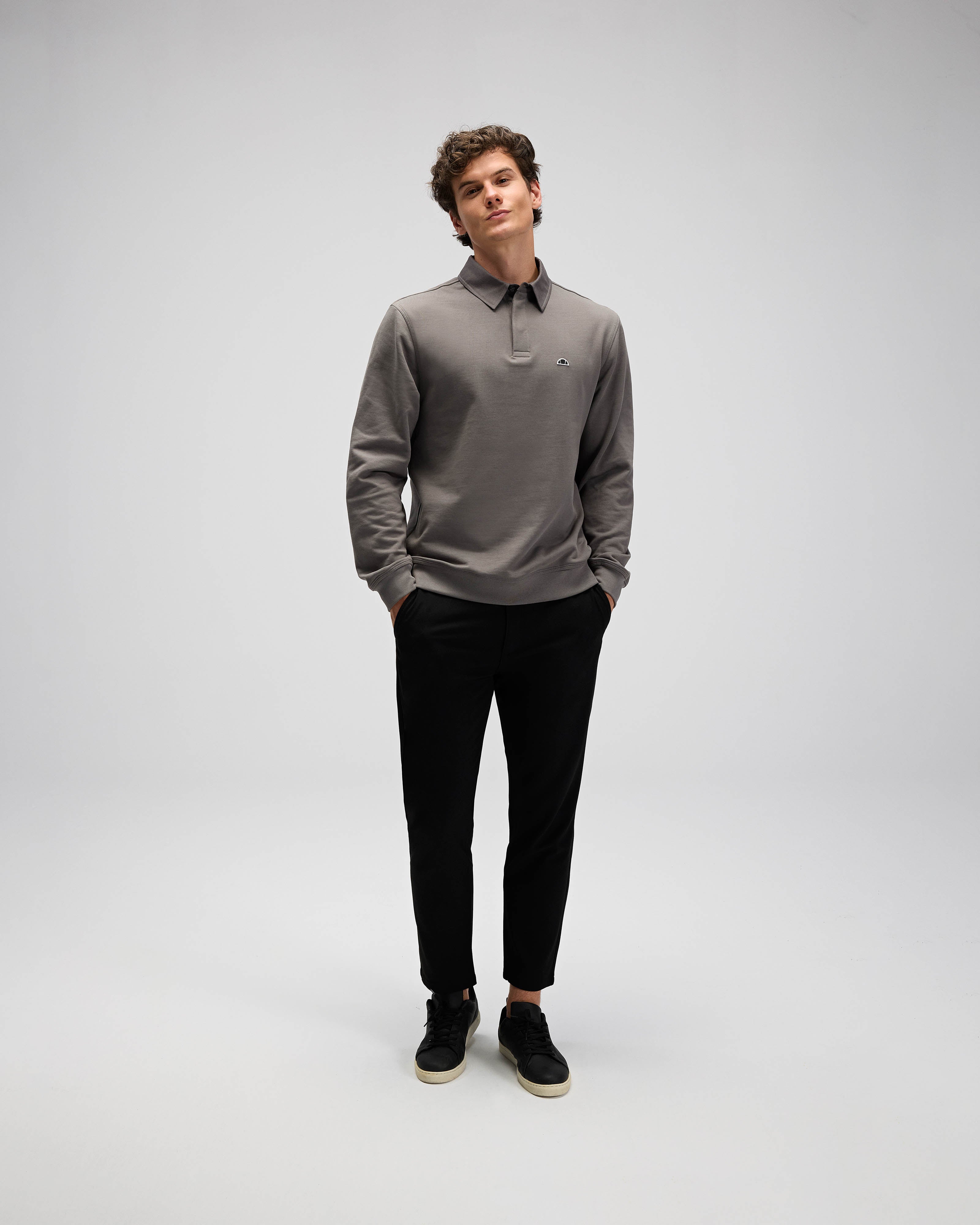 ELLESSE Erkek Antrasit Polo Sweatshirt EM607ANT