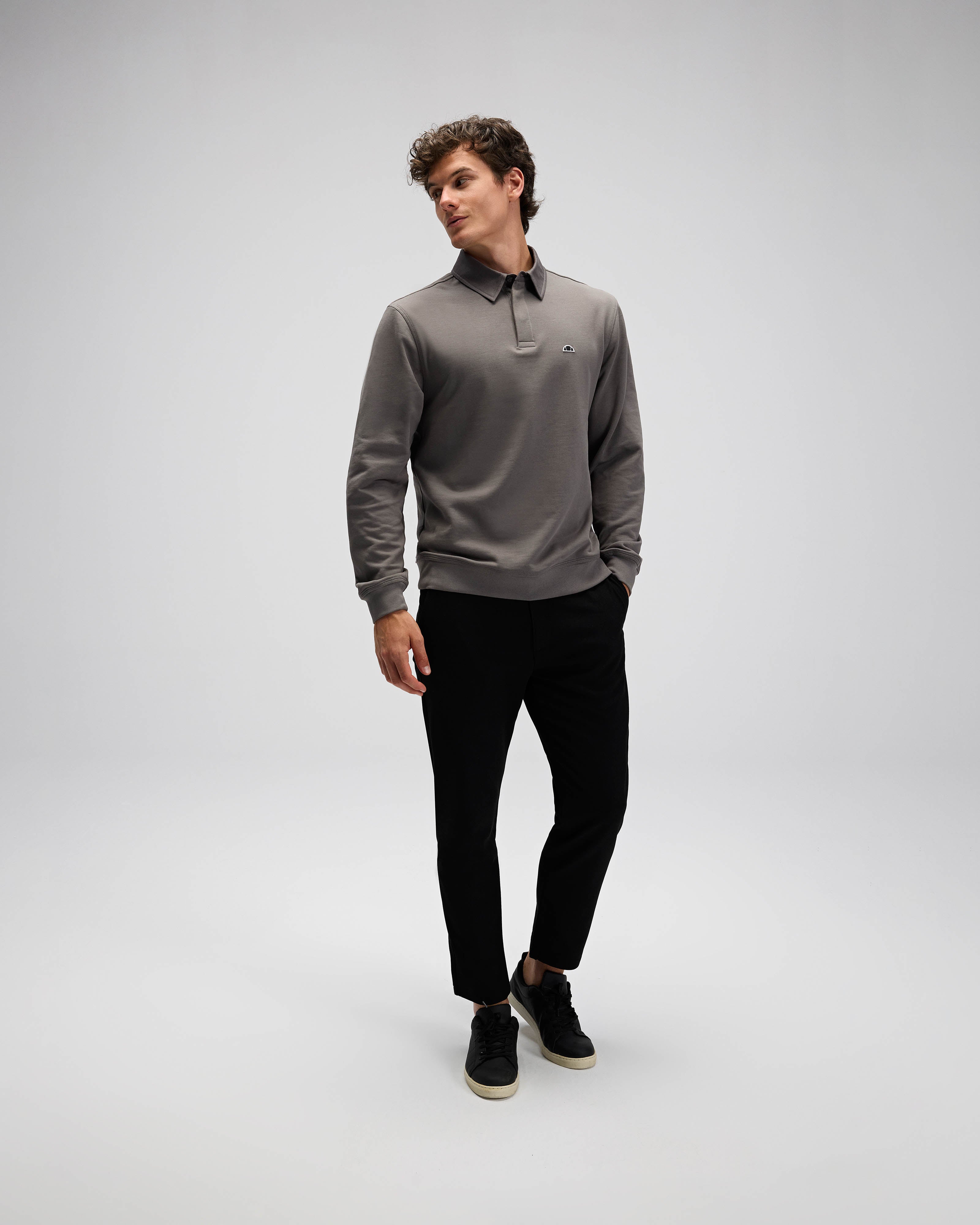 ELLESSE Erkek Antrasit Polo Sweatshirt EM607ANT