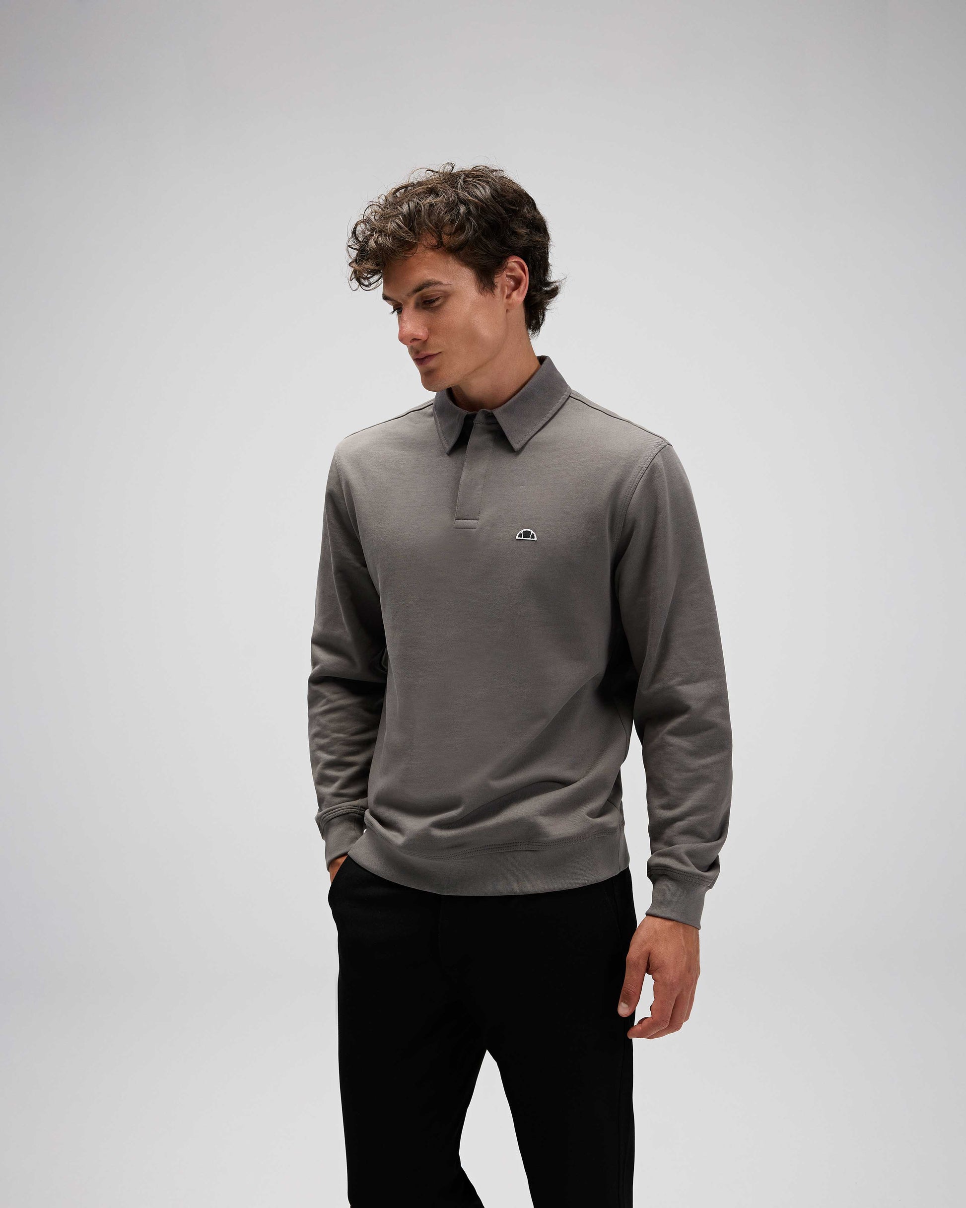 ELLESSE Erkek Antrasit Polo Sweatshirt EM607ANT