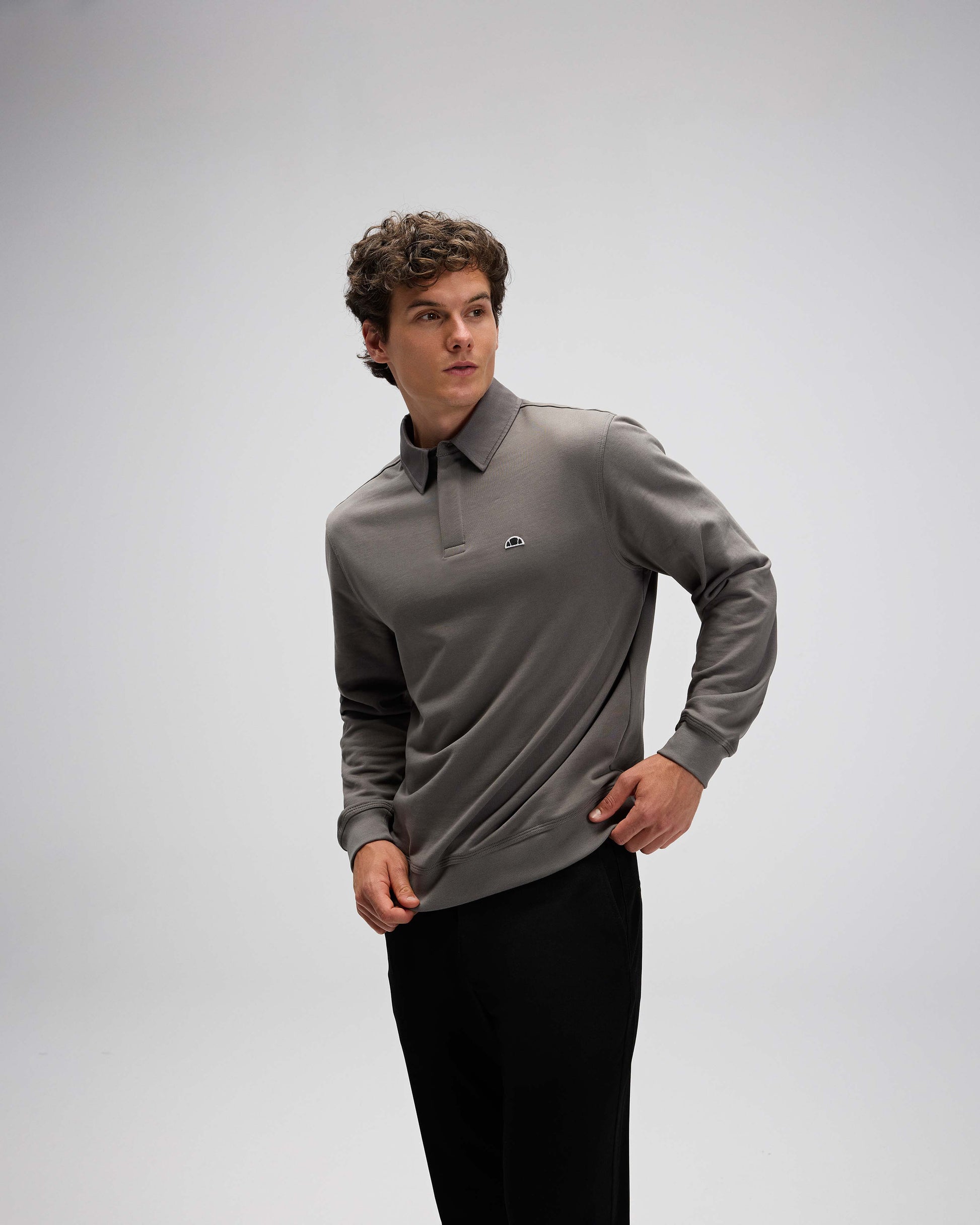 ELLESSE Erkek Antrasit Polo Sweatshirt EM607ANT