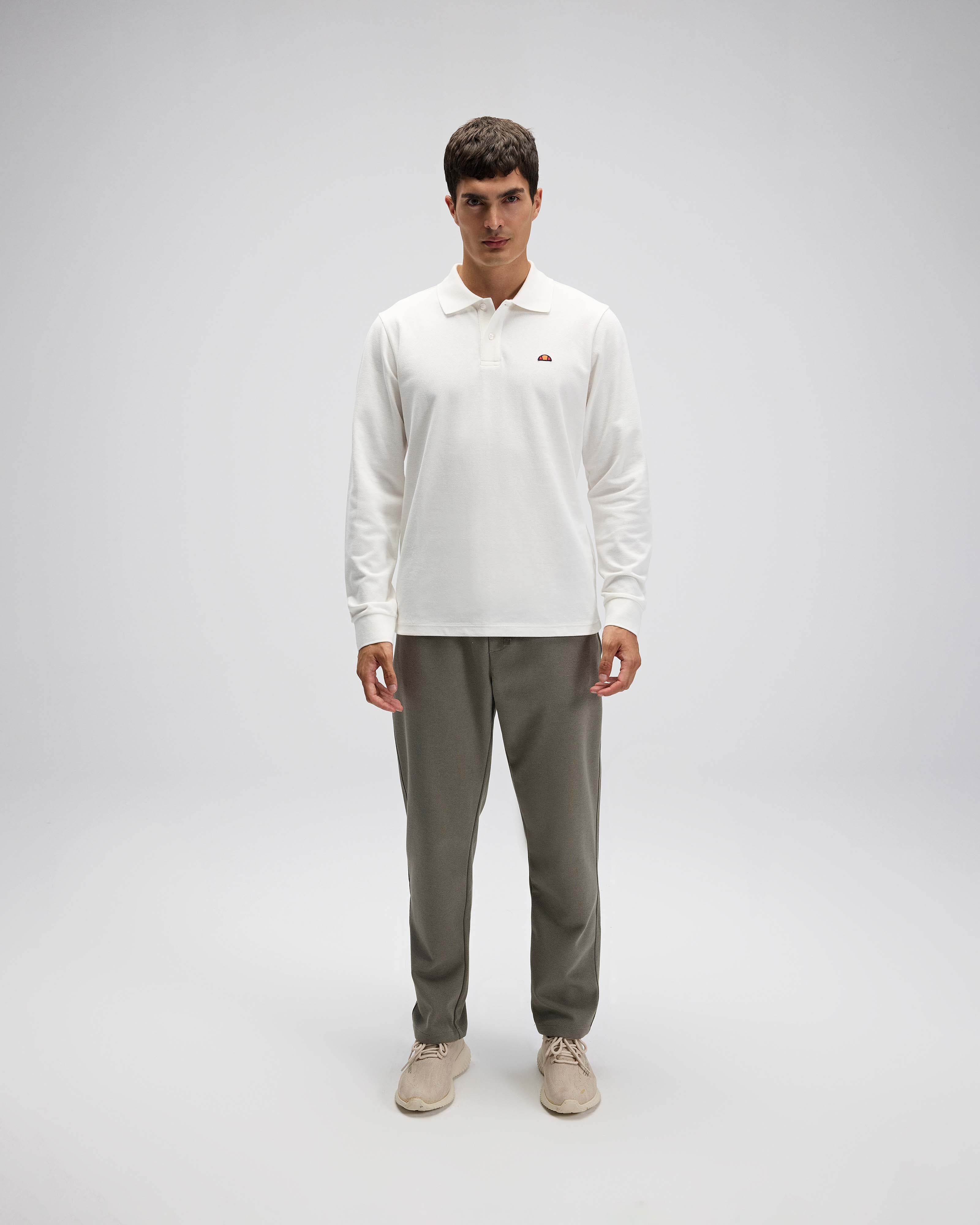 ELLESSE Erkek Beyaz Polo Sweatshirt EM582OF