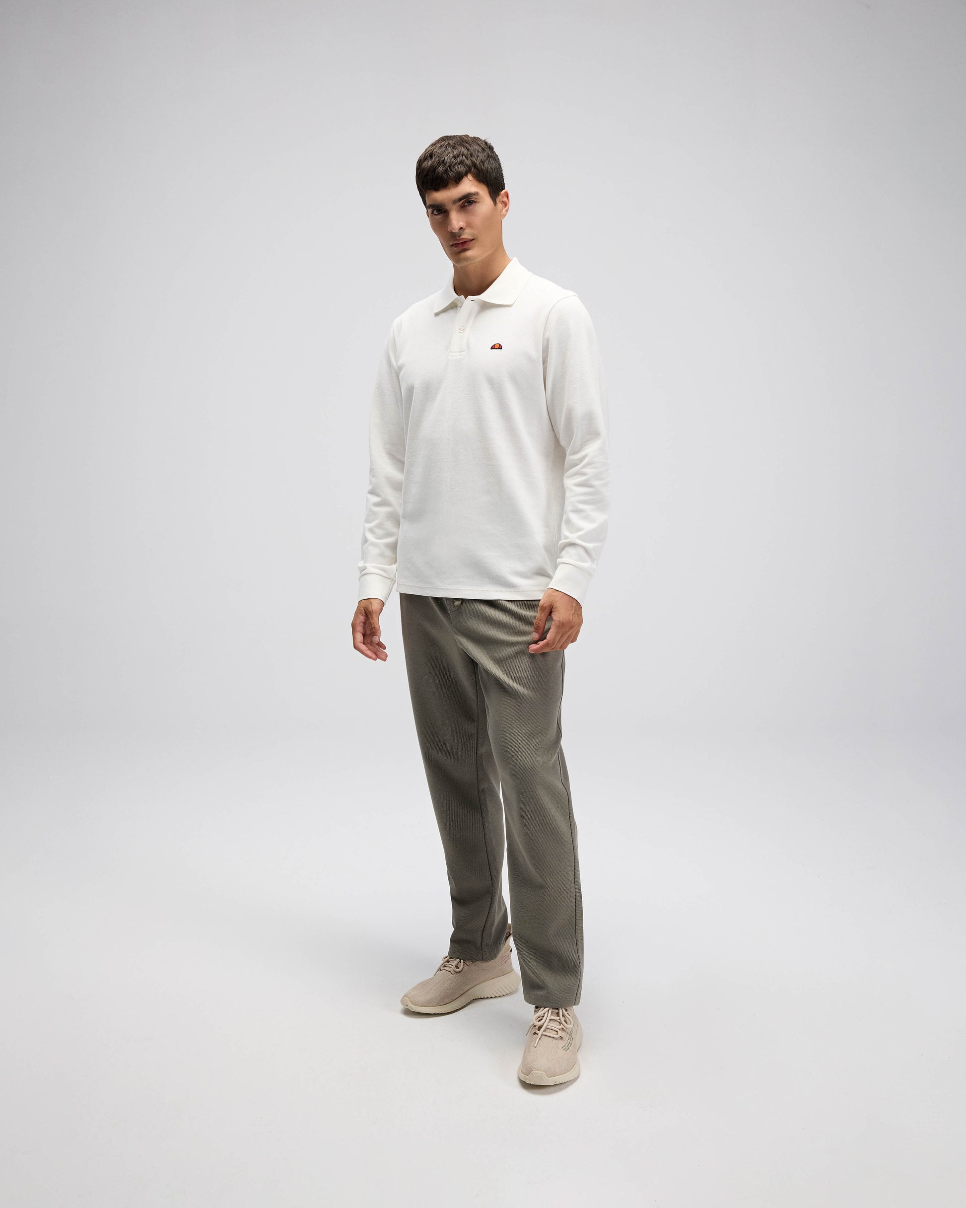 ELLESSE Erkek Beyaz Polo Sweatshirt EM582OF