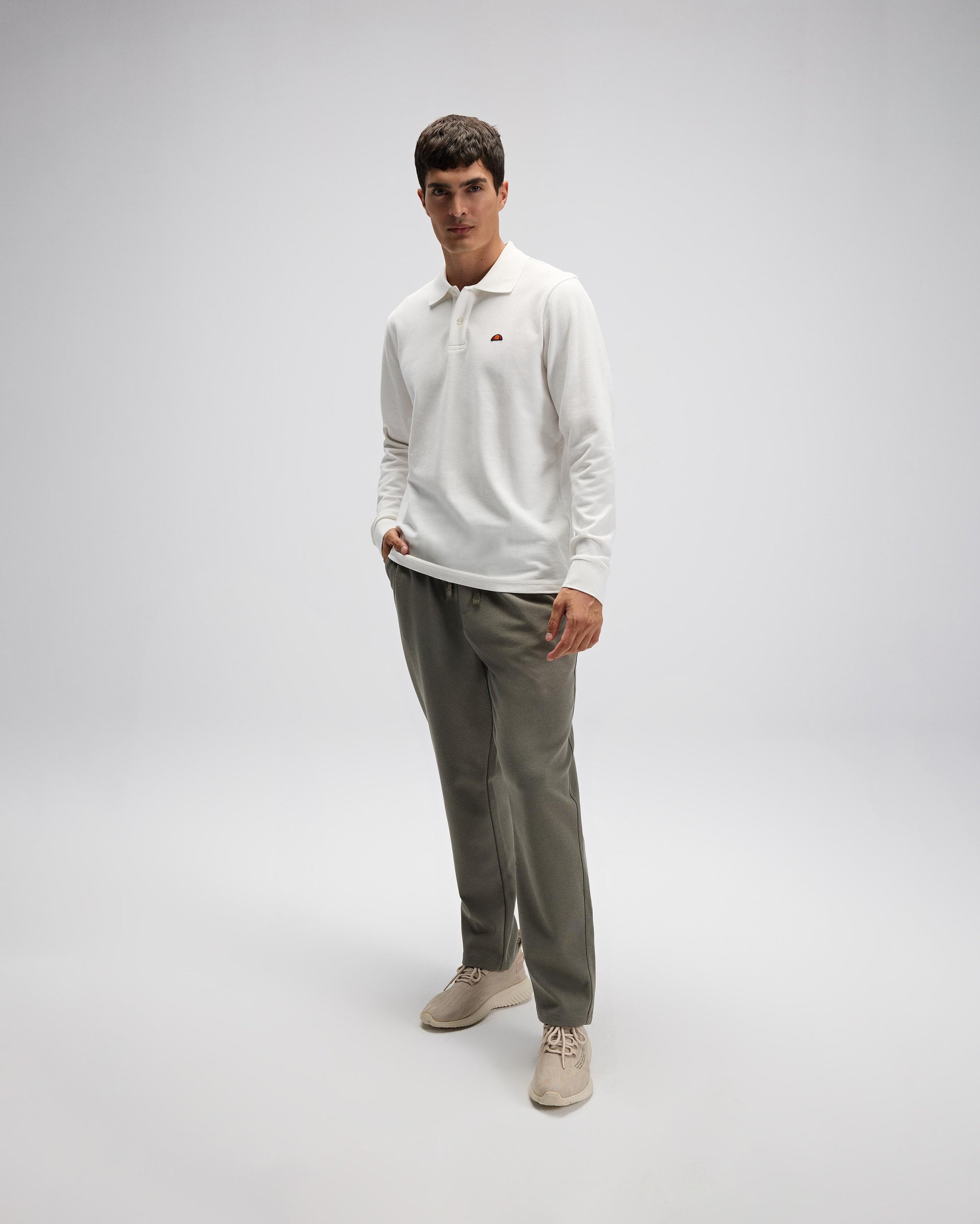 ELLESSE Erkek Beyaz Polo Sweatshirt EM582OF
