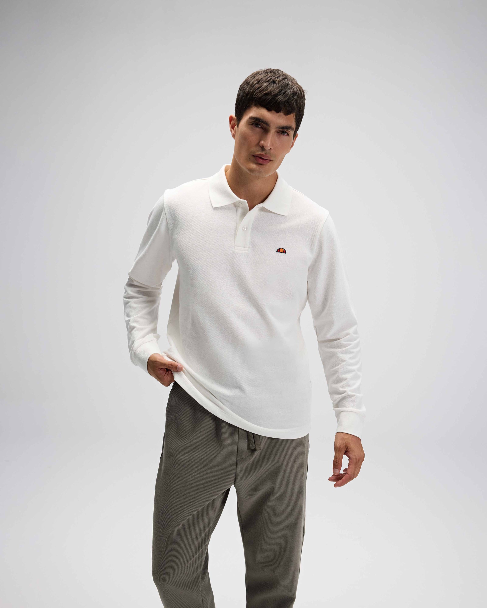 ELLESSE Erkek Beyaz Polo Sweatshirt EM582OF