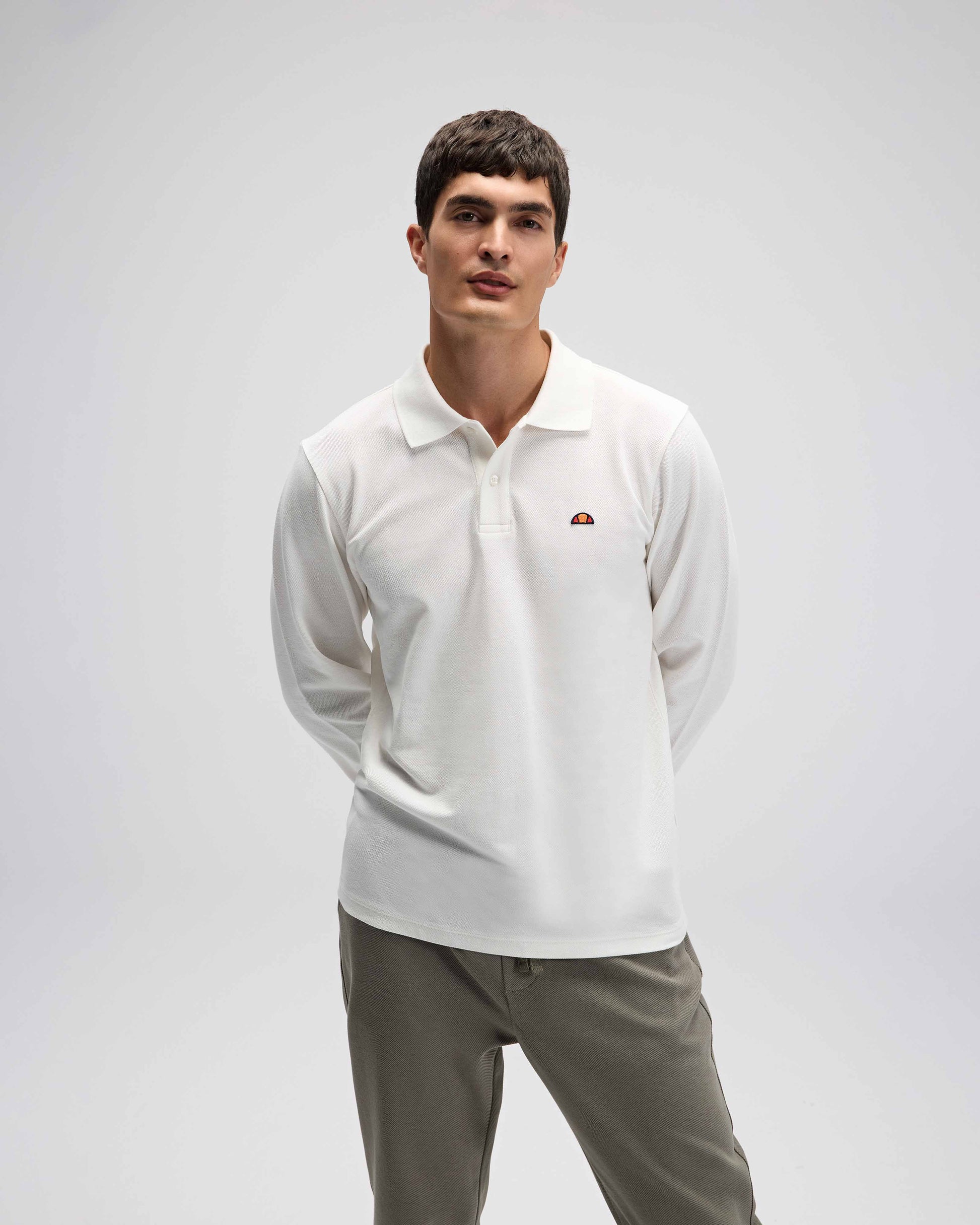 ELLESSE Erkek Beyaz Polo Sweatshirt EM582OF