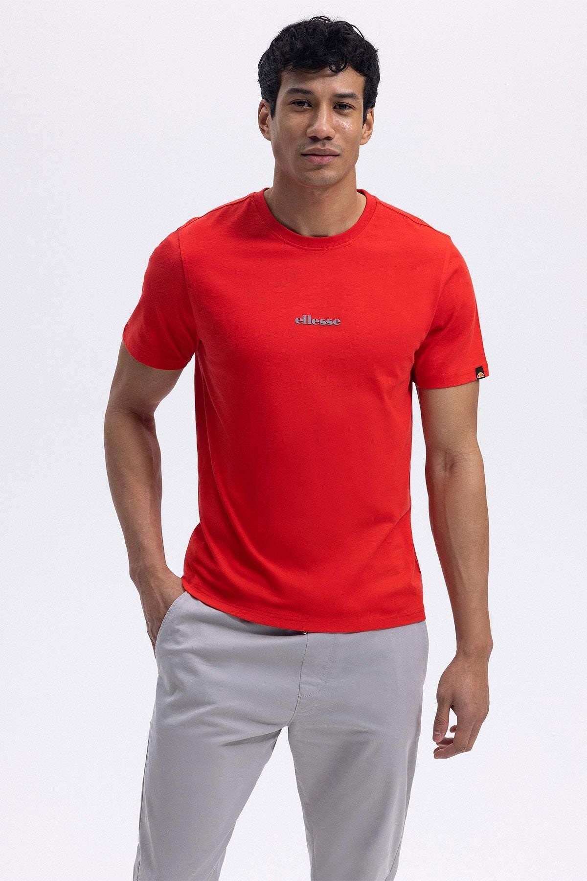 Ellesse Erkek Bisiklet Yaka Kırmızı Tişört EM462RDKI