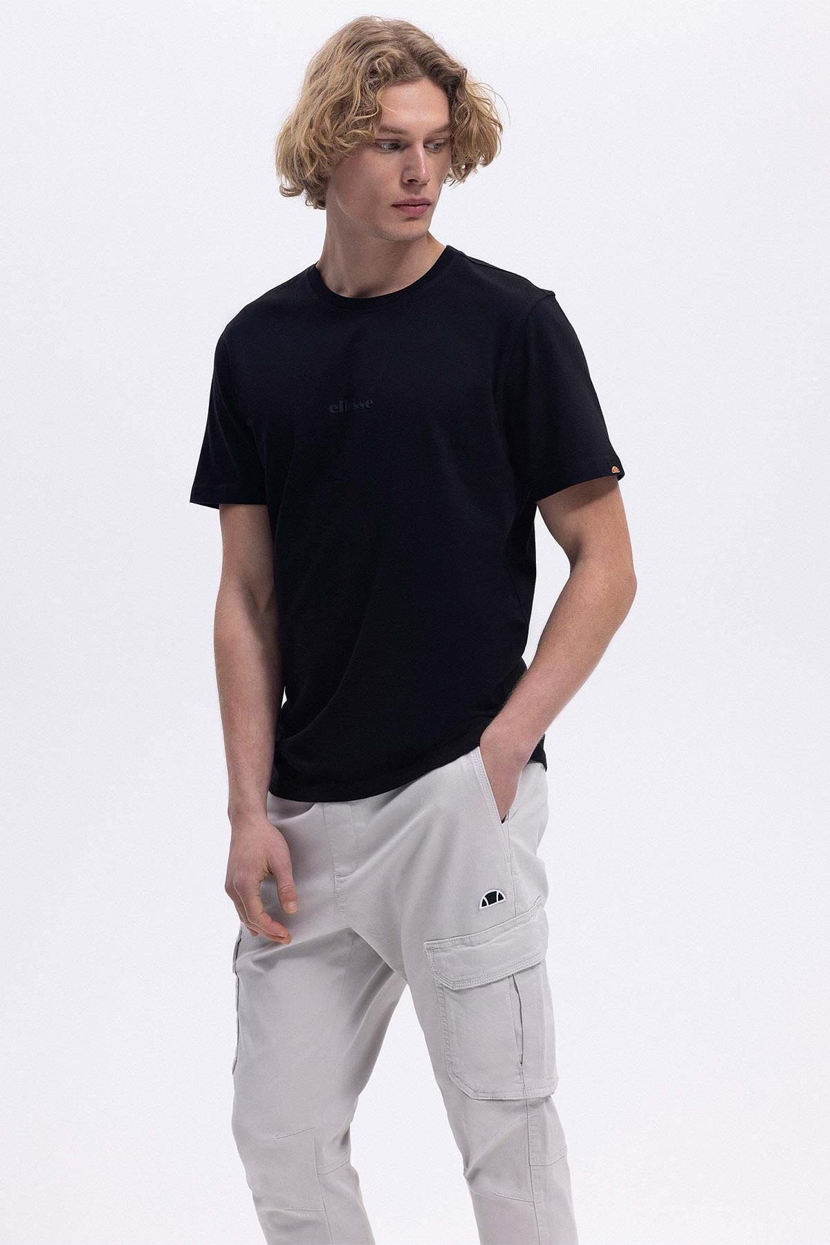 Ellesse Erkek Bisiklet Yaka Siyah Tişört EM462BK