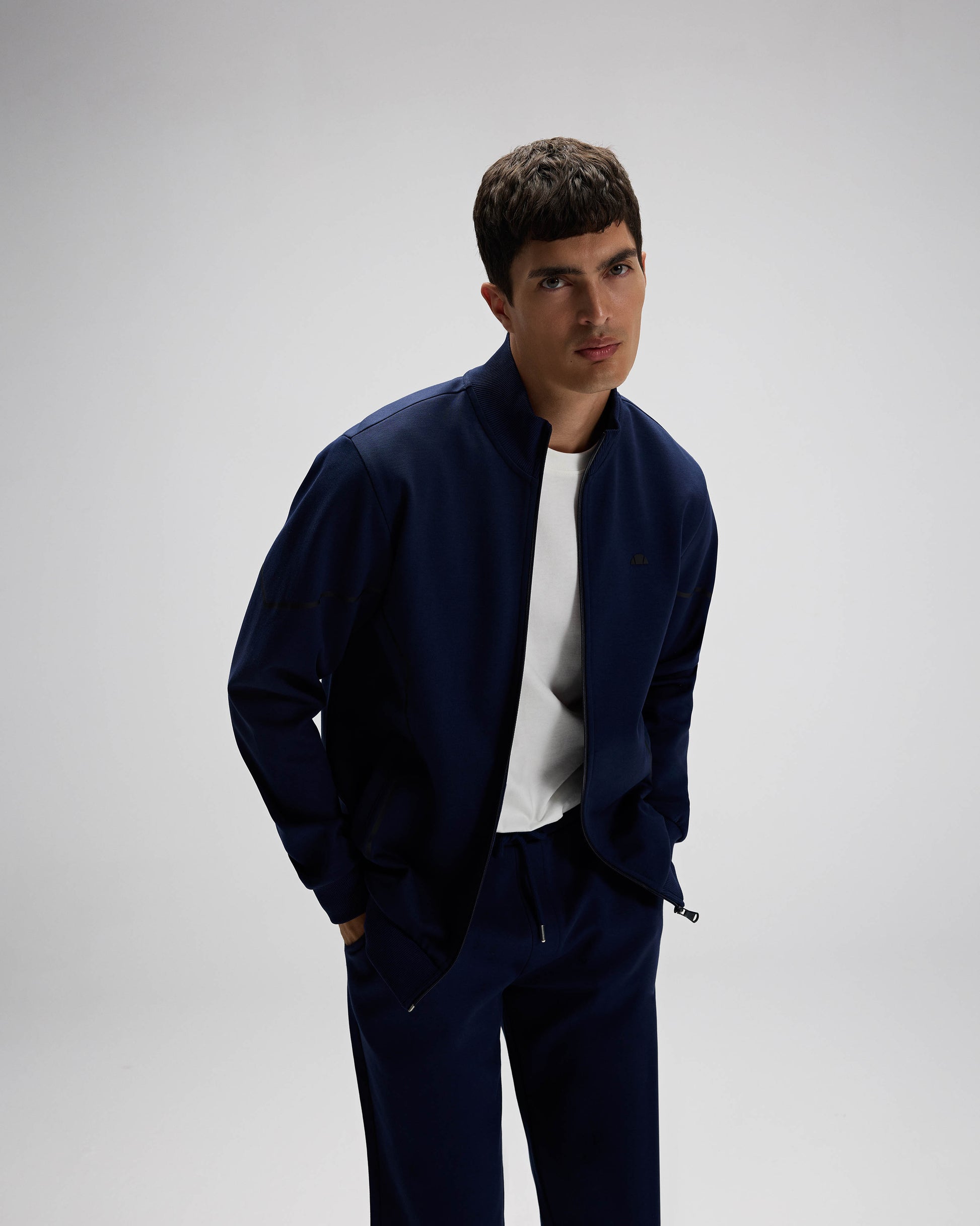 ELLESSE Erkek Lacivert Fermuarlı Sweat EM545NV