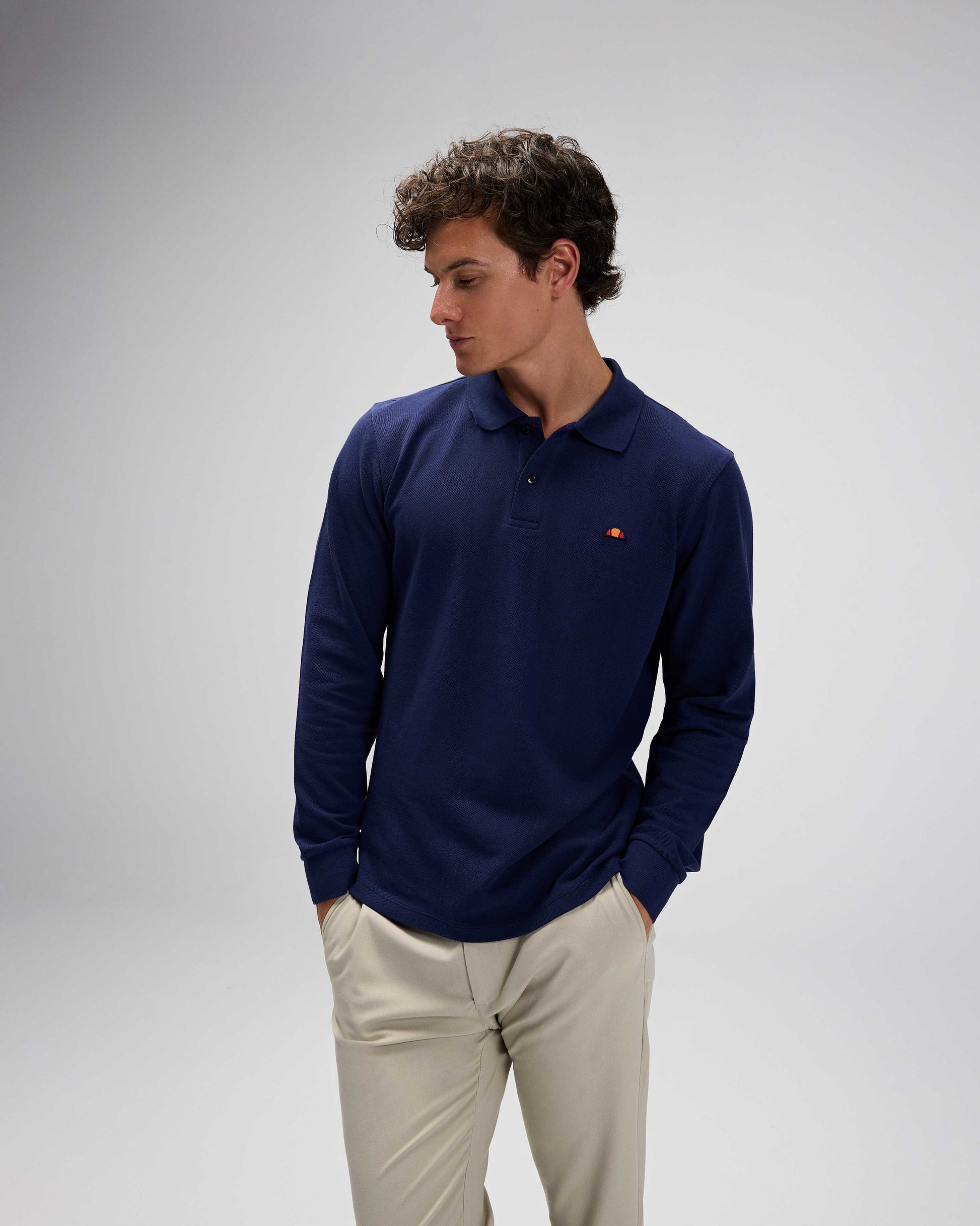 ELLESSE Erkek Lacivert Polo Sweatshirt EM582NV