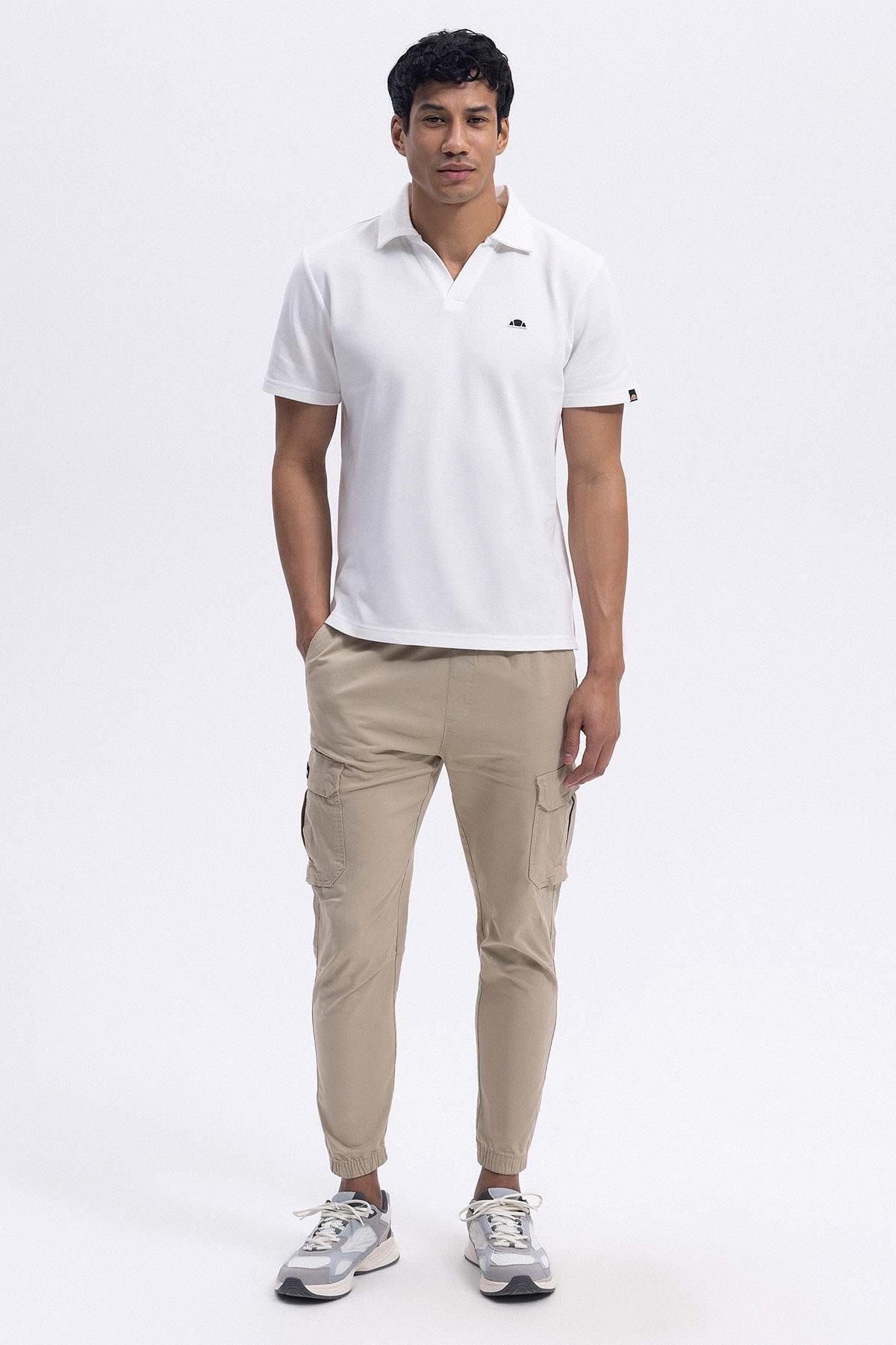 Ellesse Erkek Polo Yaka Beyaz Tişört EM146