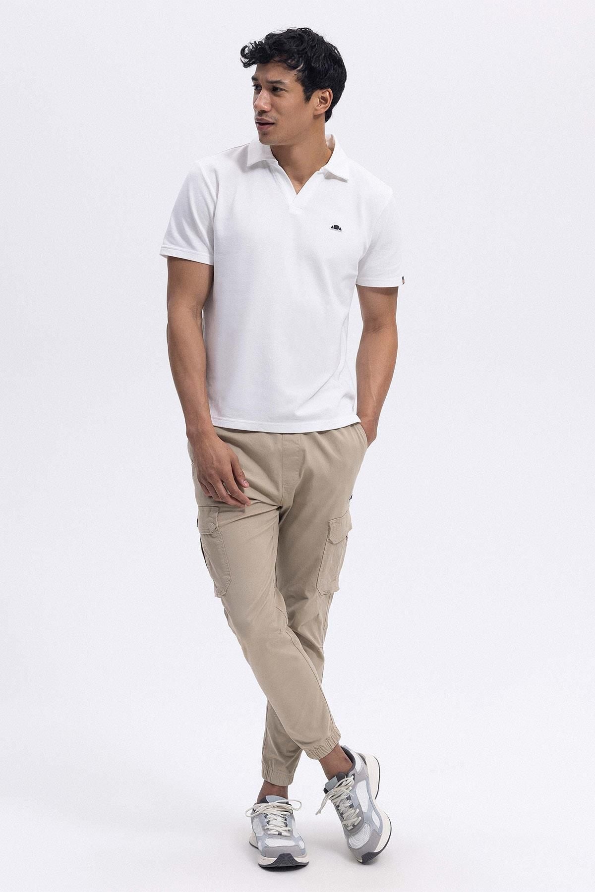 Ellesse Erkek Polo Yaka Beyaz Tişört EM146