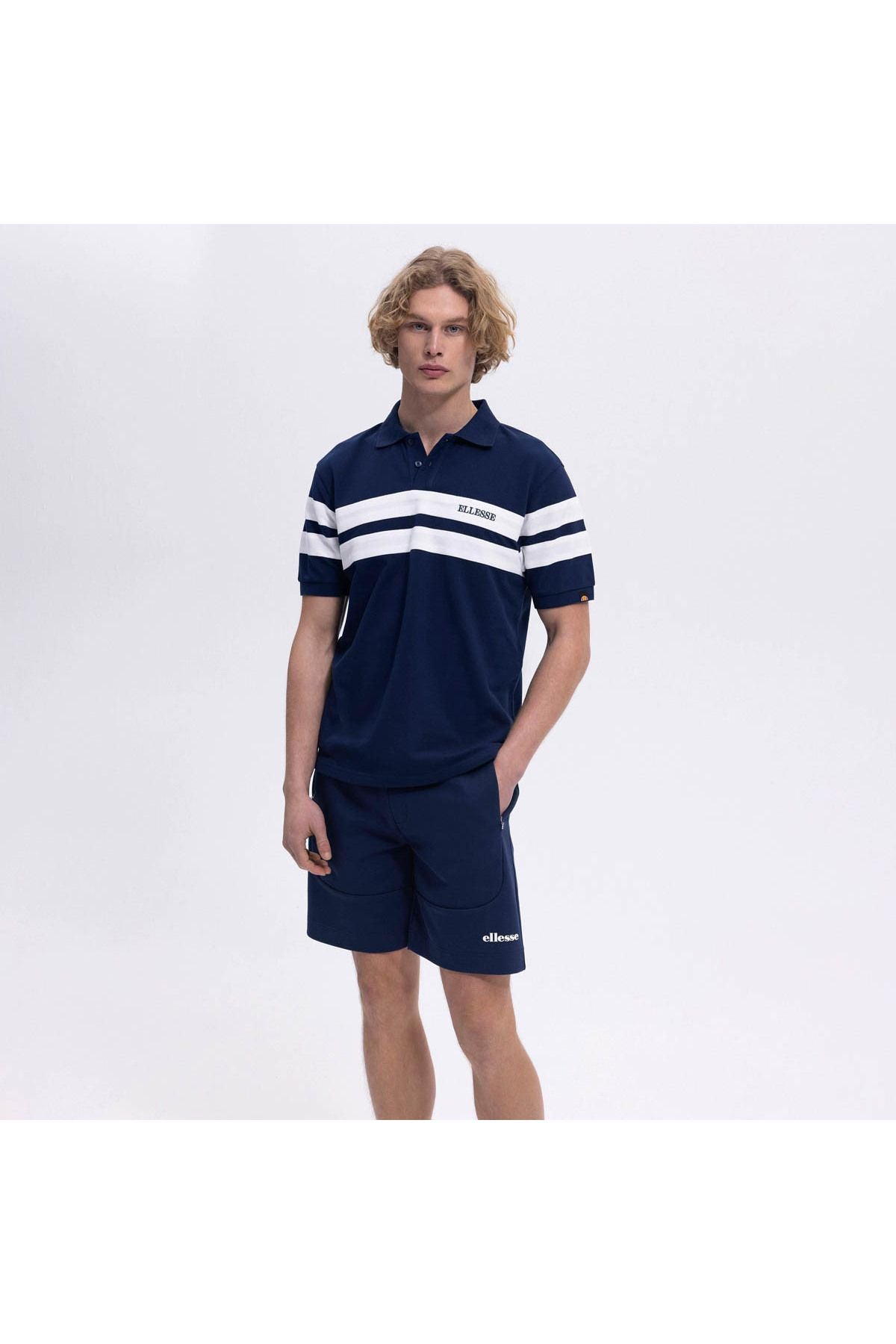 ELLESSE Erkek Lacivert Polo Tişört EM396