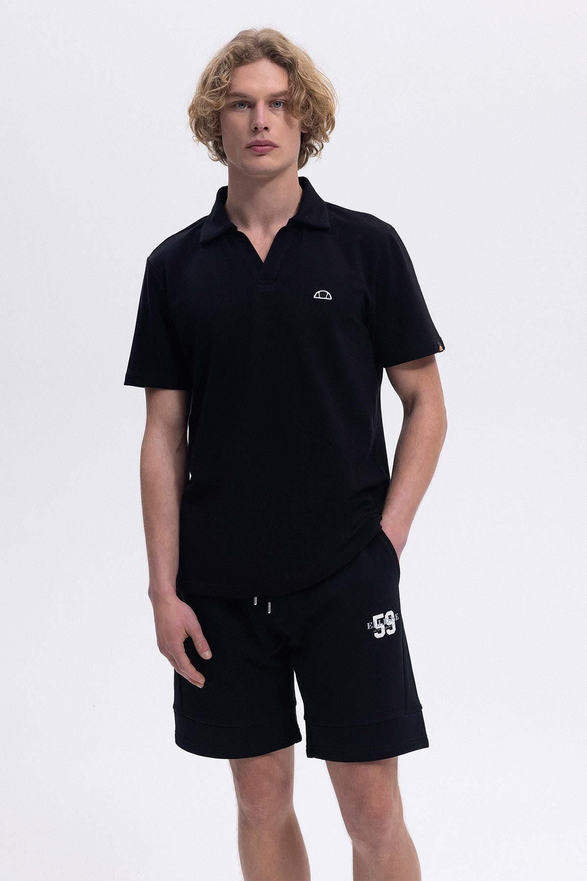 Ellesse Erkek Polo Yaka Siyah Tişört EM146