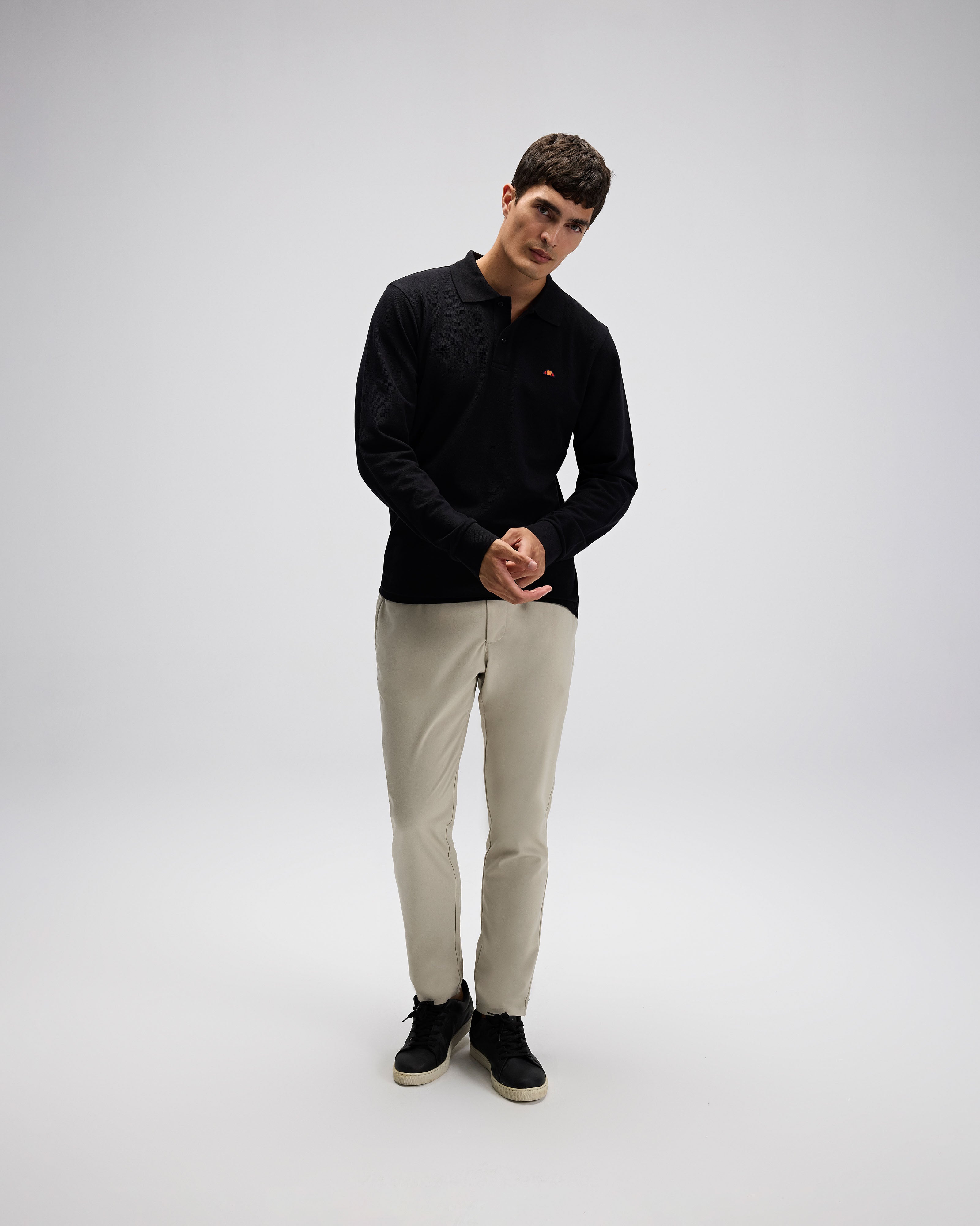 ELLESSE Erkek Siyah Polo Sweatshirt EM582BK