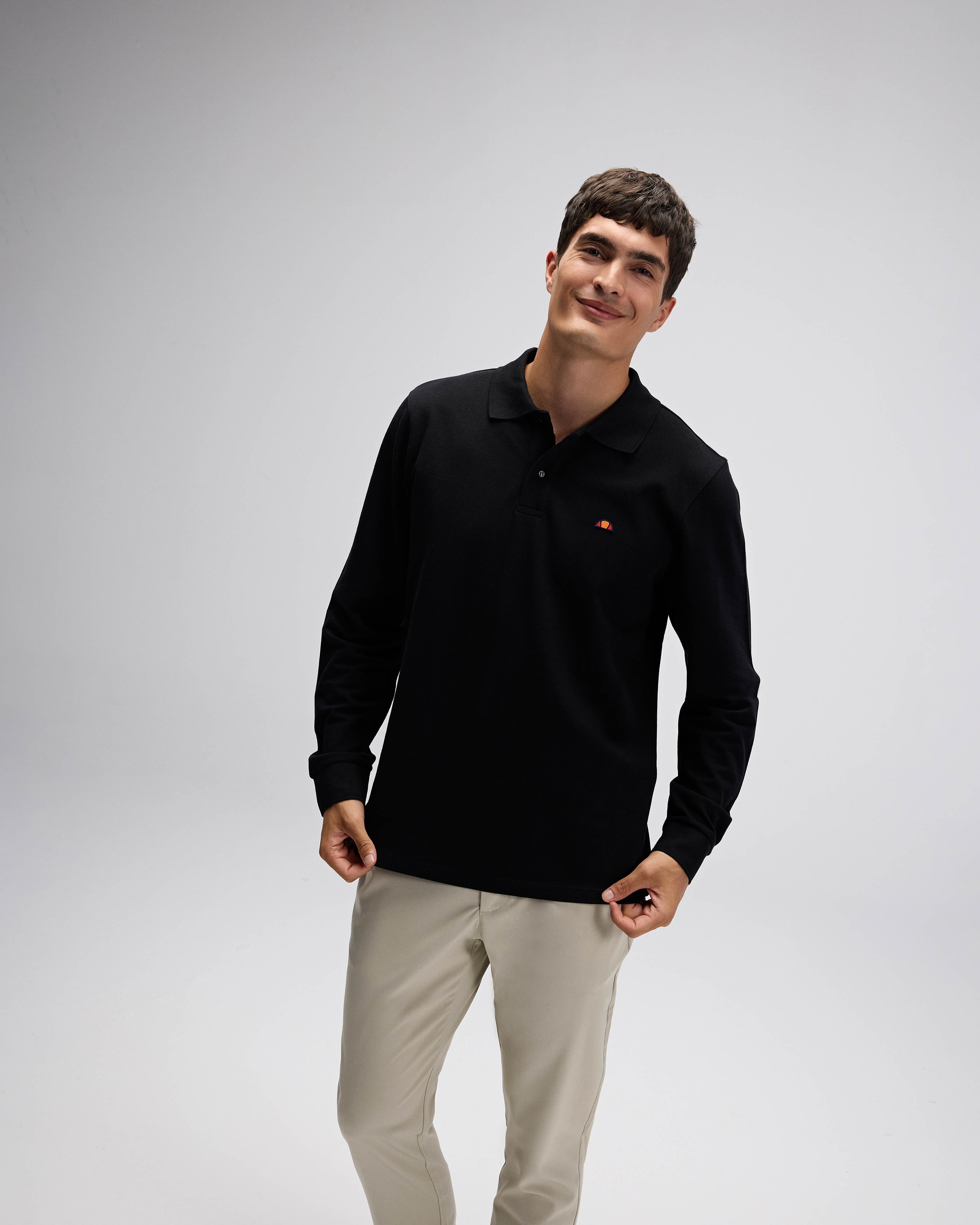 ELLESSE Erkek Siyah Polo Sweatshirt EM582BK