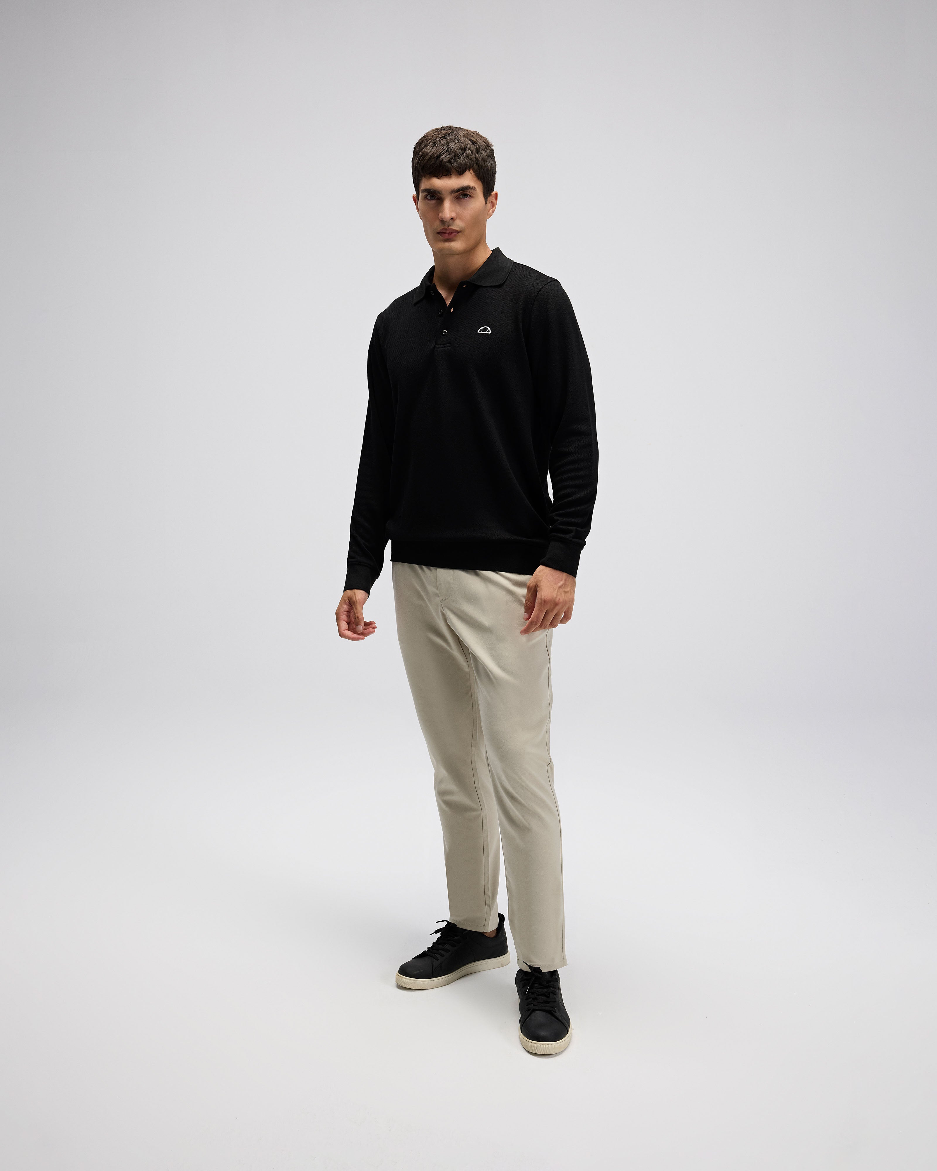 ELLESSE Erkek Siyah Polo Sweatshirt EM607BK