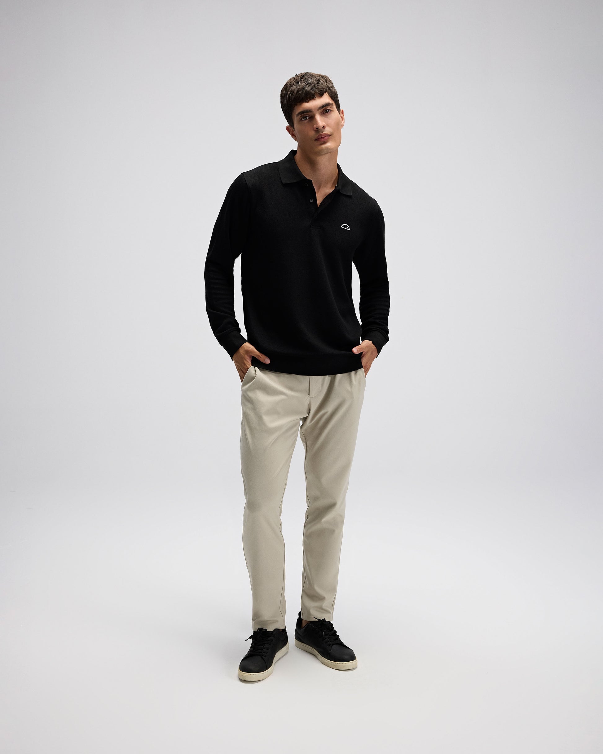 ELLESSE Erkek Siyah Polo Sweatshirt EM607BK