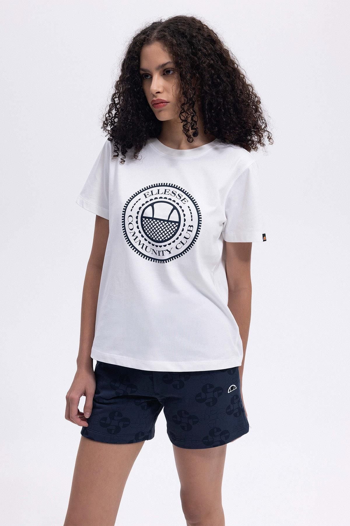 Ellesse Erkek Yuvarlak Yaka Beyaz Tişört EF444