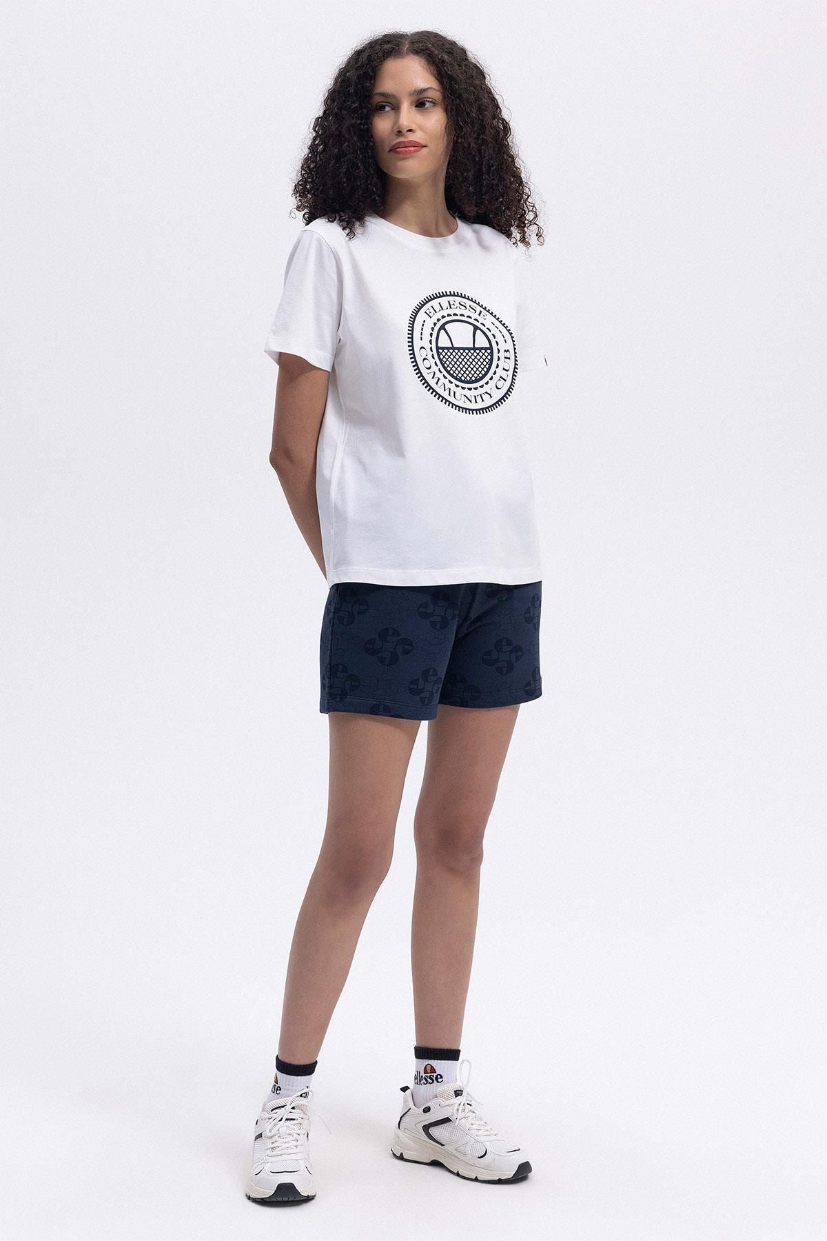 Ellesse Erkek Yuvarlak Yaka Beyaz Tişört EF444