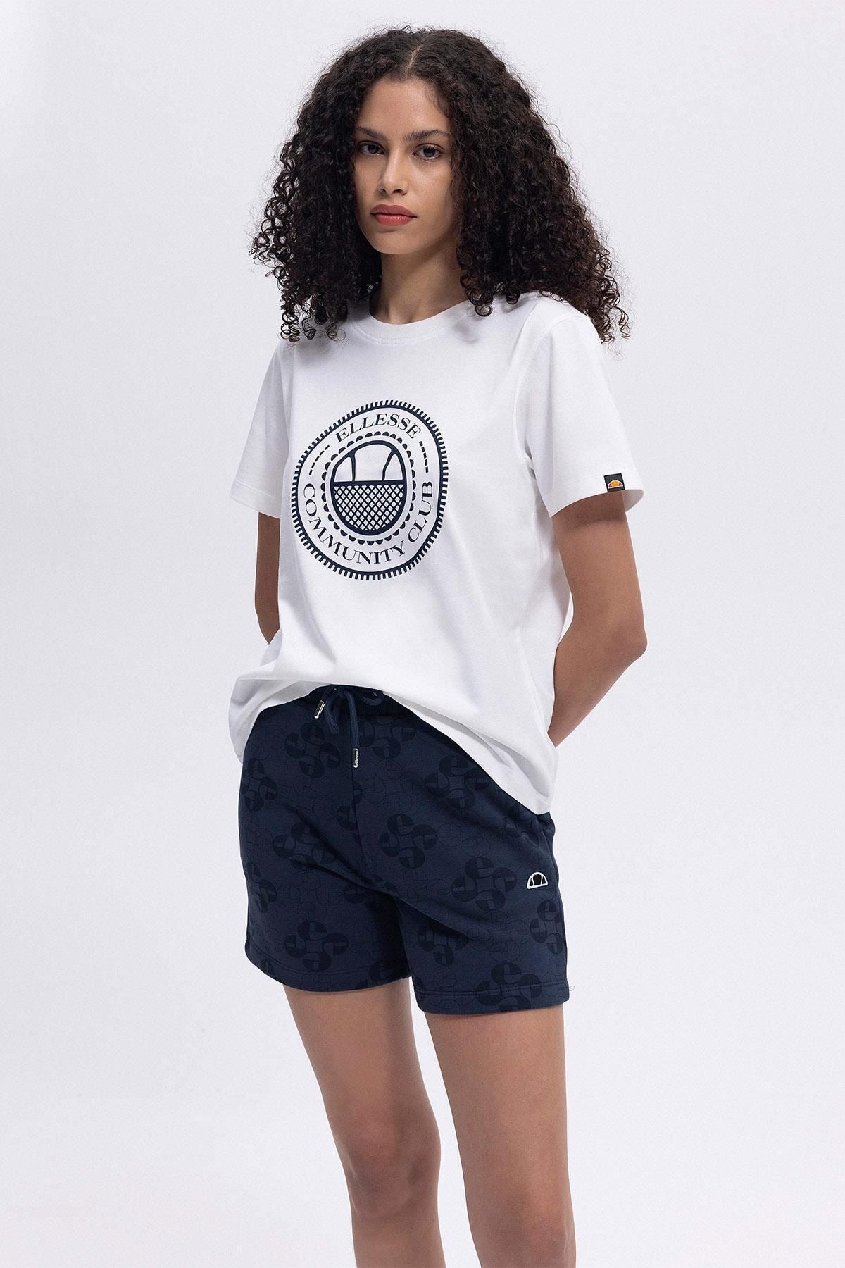 Ellesse Erkek Yuvarlak Yaka Beyaz Tişört EF444