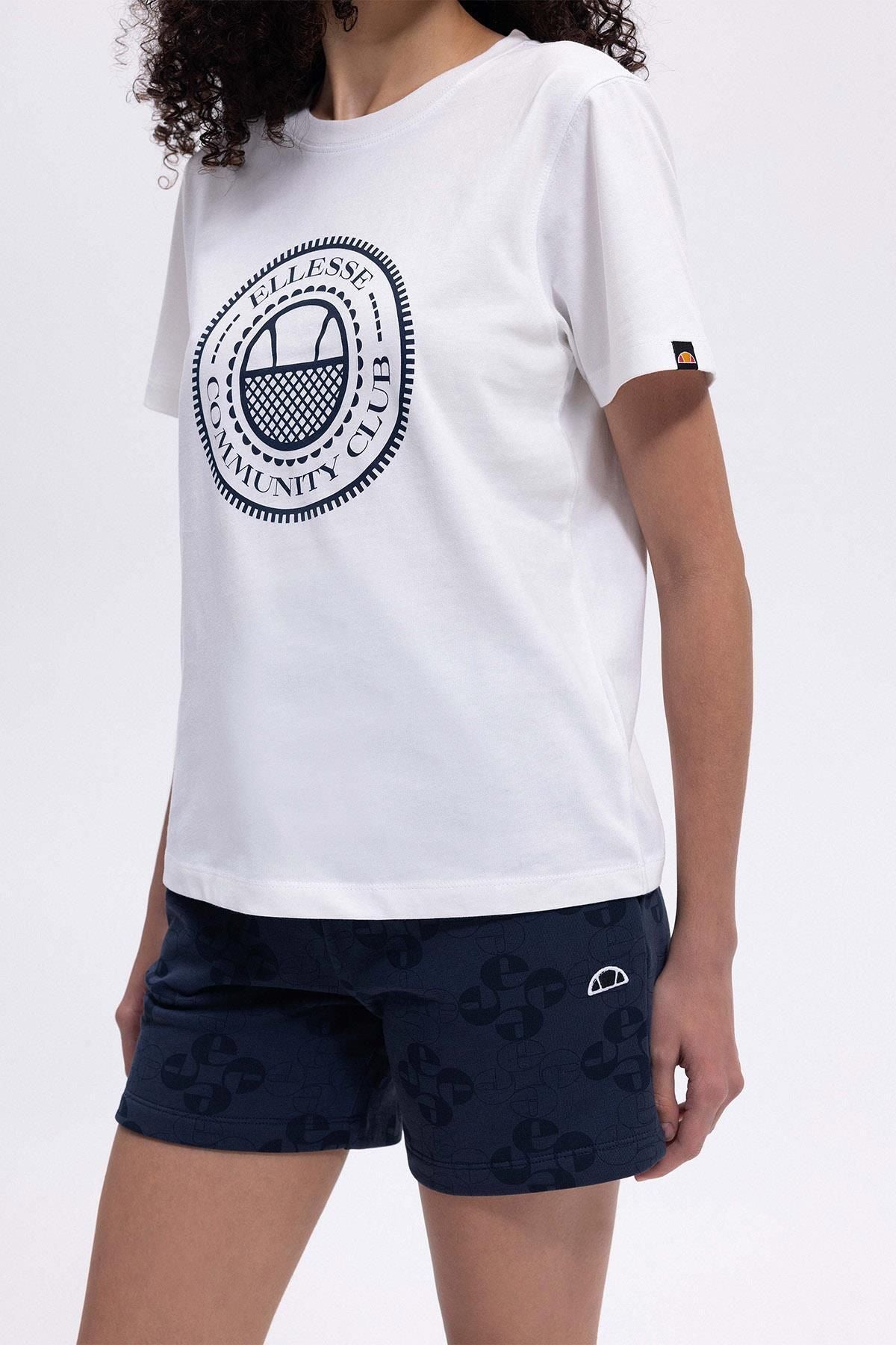 Ellesse Erkek Yuvarlak Yaka Beyaz Tişört EF444