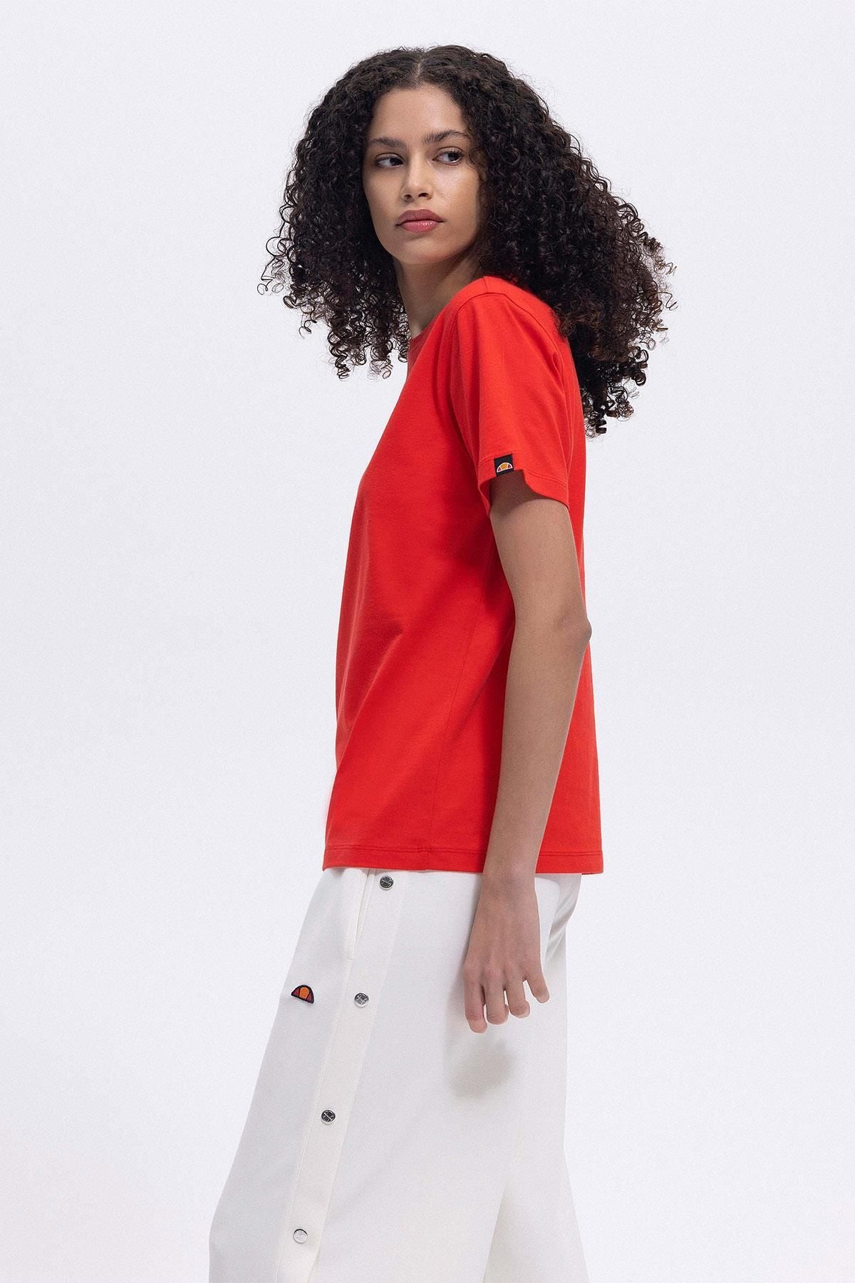 Ellesse Kadın Bisiklet Yaka Kırmızı Tişört EF1741RD