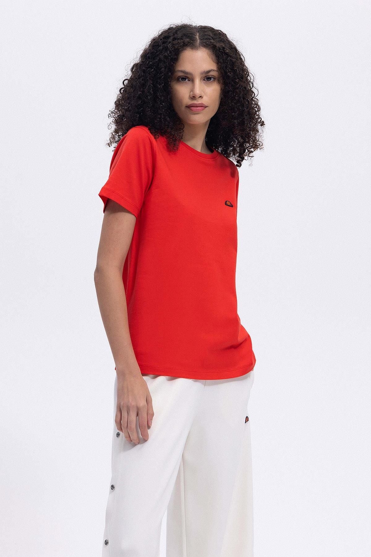 Ellesse Kadın Bisiklet Yaka Kırmızı Tişört EF1741RD