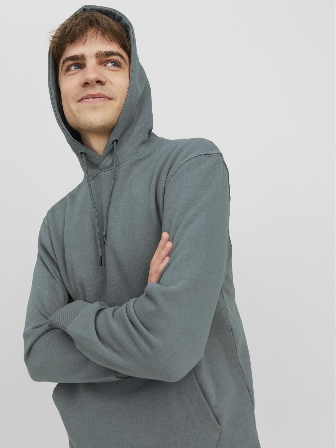 Erkek Jack Jones Basıc Sweatshirt Hood Noos Yeşil 12208157