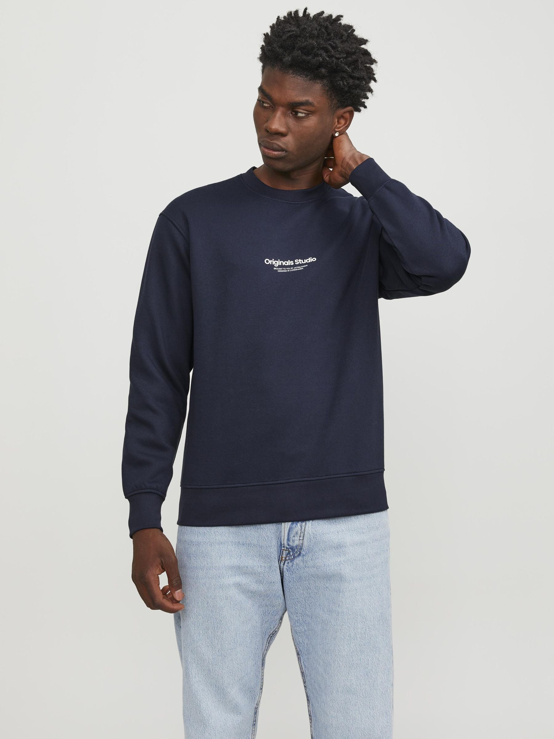 Erkek Jack Jones Jorvesterbro Lacivert Sweat 12241694