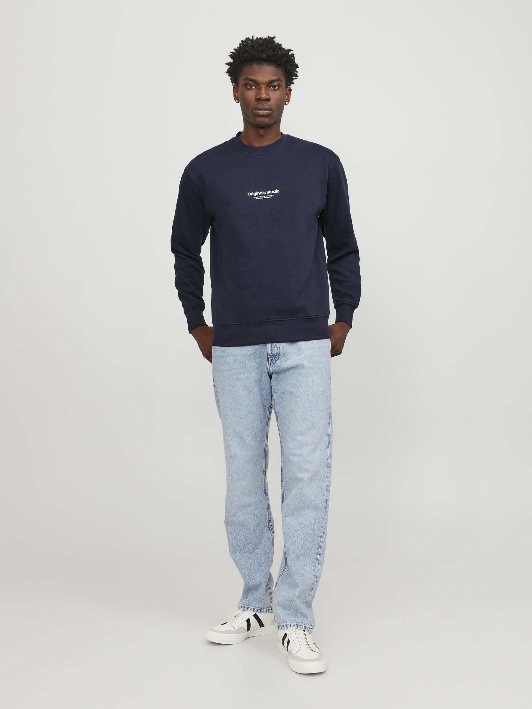 Erkek Jack Jones Jorvesterbro Lacivert Sweat 12241694