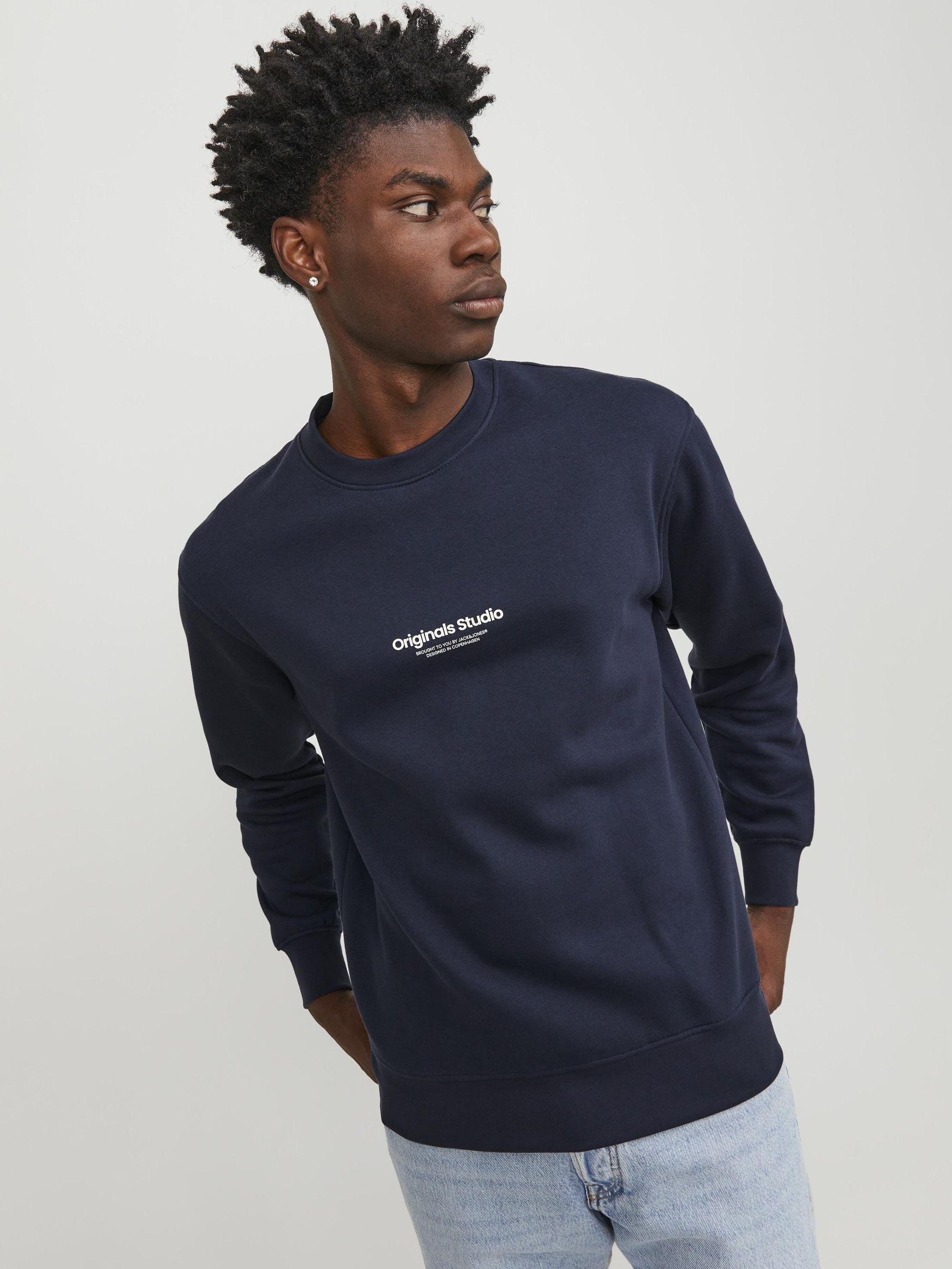 Erkek Jack Jones Jorvesterbro Lacivert Sweat 12241694