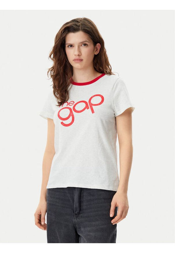 GAP Kadın Logolu Gri Tişört 723653006