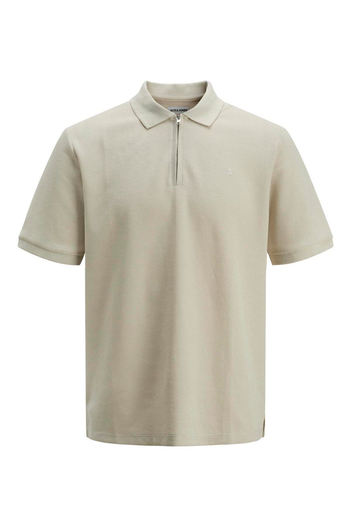 JACK JONES Erkek BEJ Polo Yaka Kısa Kollu Tişört 12279177
