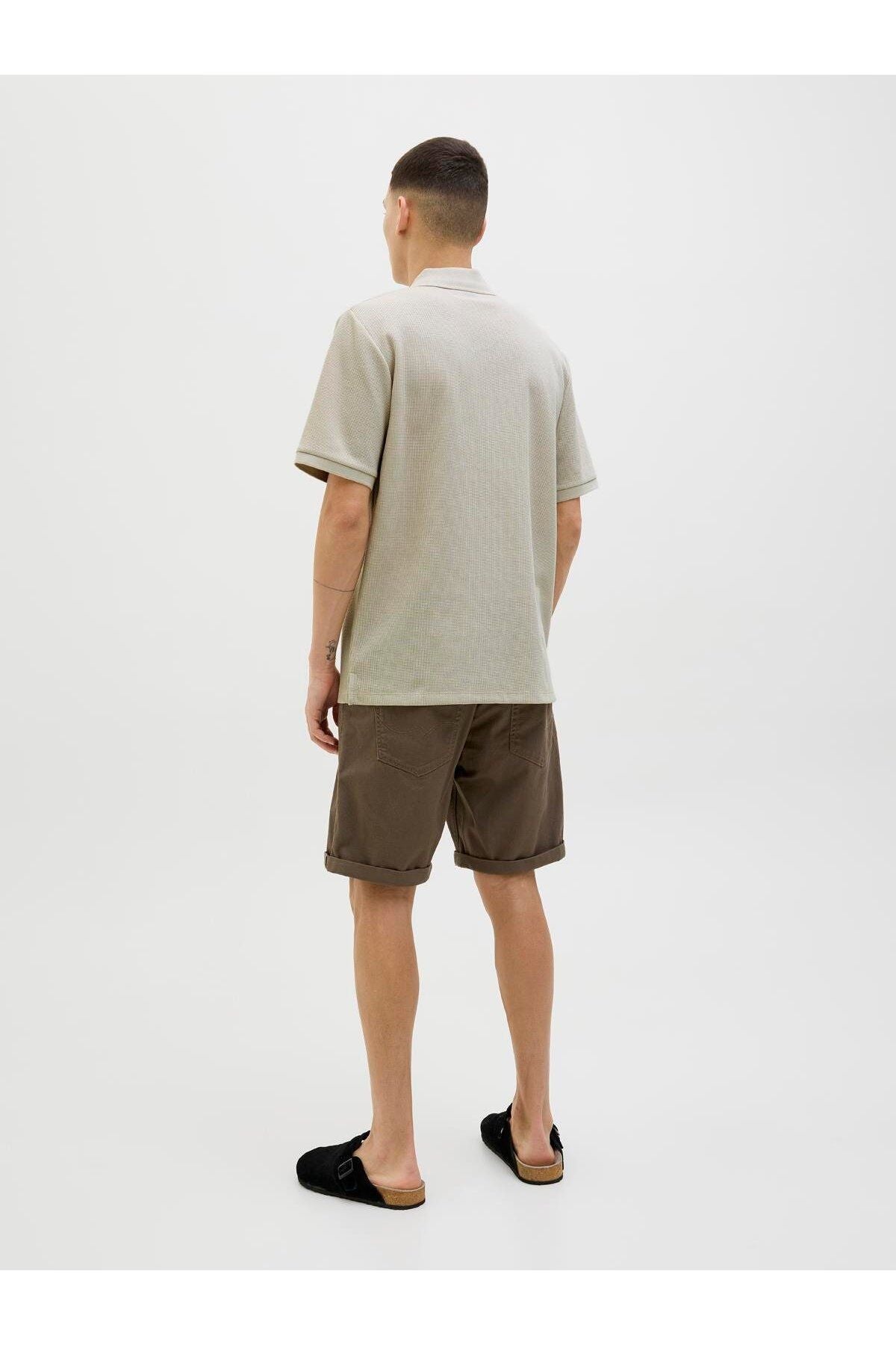 JACK JONES Erkek BEJ Polo Yaka Kısa Kollu Tişört 12279177