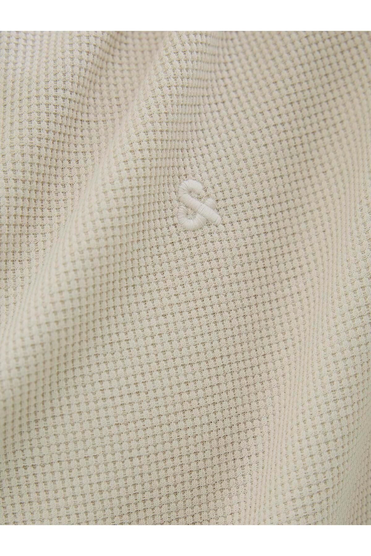 JACK JONES Erkek BEJ Polo Yaka Kısa Kollu Tişört 12279177