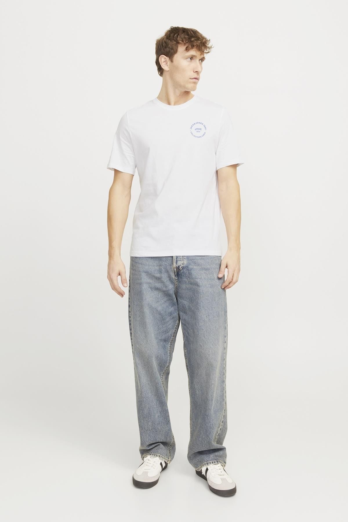 JACK JONES Erkek BEYAZ Kısa Kollu Tişört 12269280