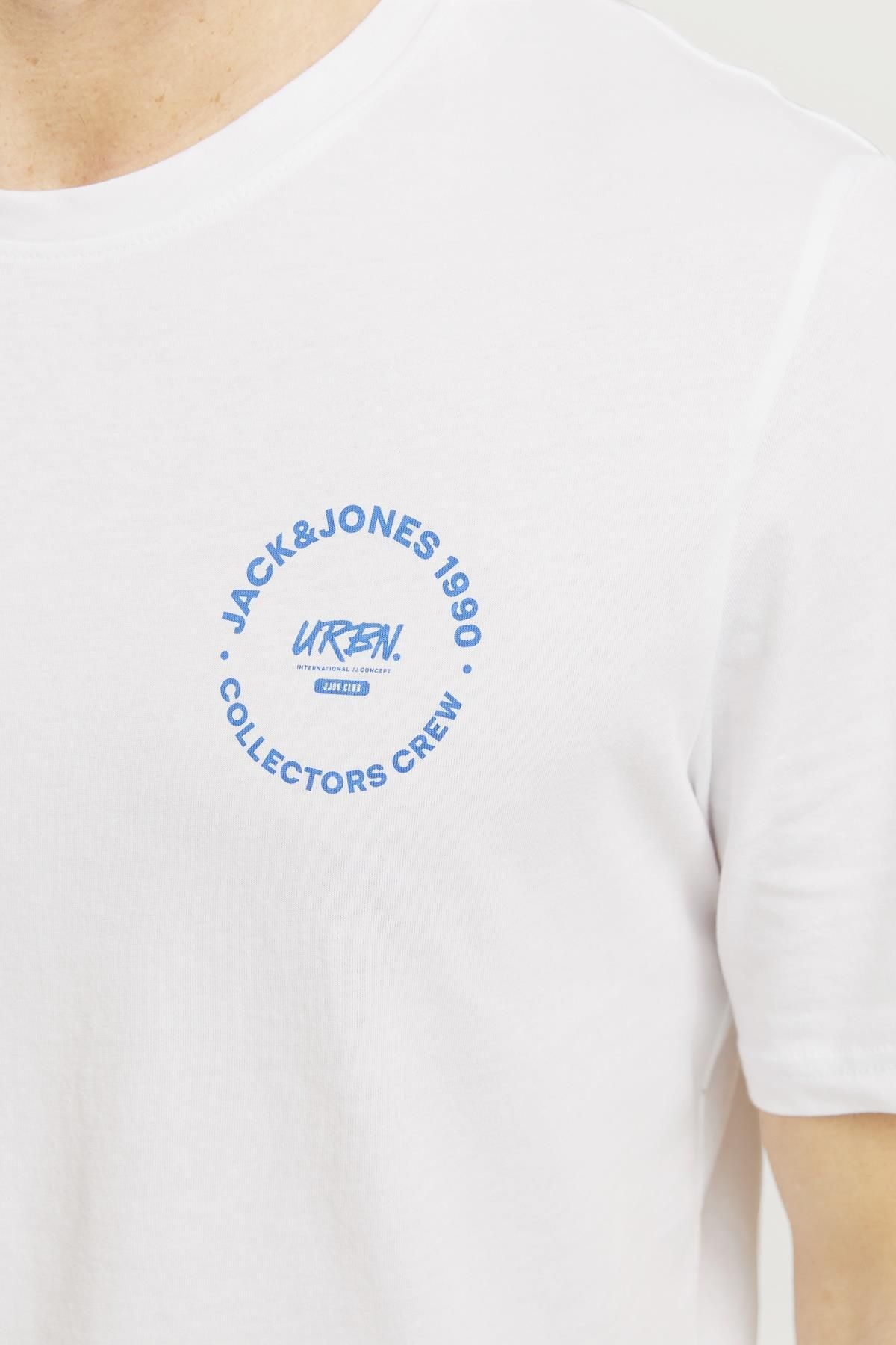 JACK JONES Erkek BEYAZ Kısa Kollu Tişört 12269280
