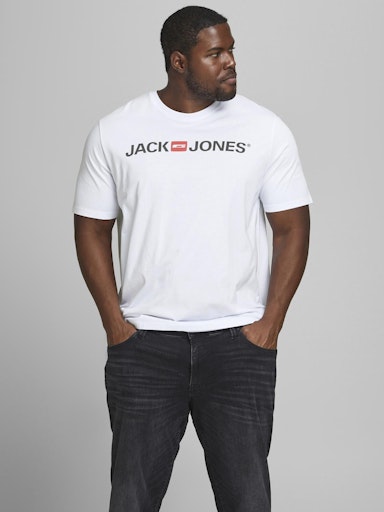 JACK JONES Erkek BEYAZ Pamuklu Tişört 12184987