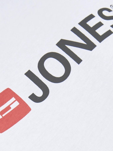 JACK JONES Erkek BEYAZ Pamuklu Tişört 12184987
