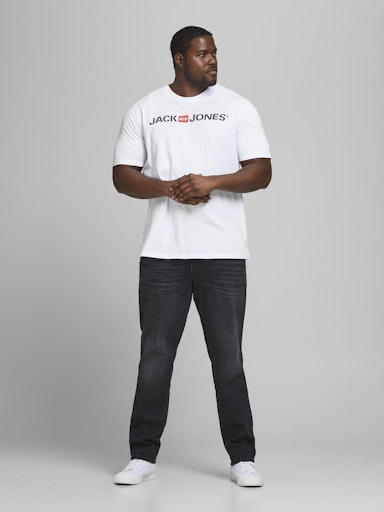 JACK JONES Erkek BEYAZ Pamuklu Tişört 12184987