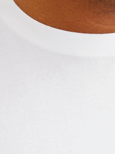 JACK JONES Erkek Beyaz Pamuklu Tişört 12248177