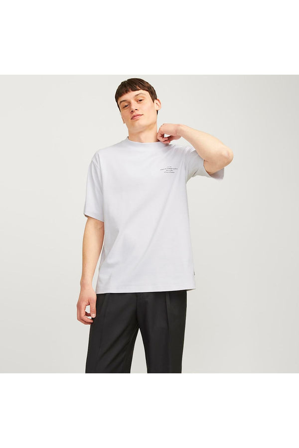 JACK JONES Erkek BEYAZ Pamuklu Tişört 12259357
