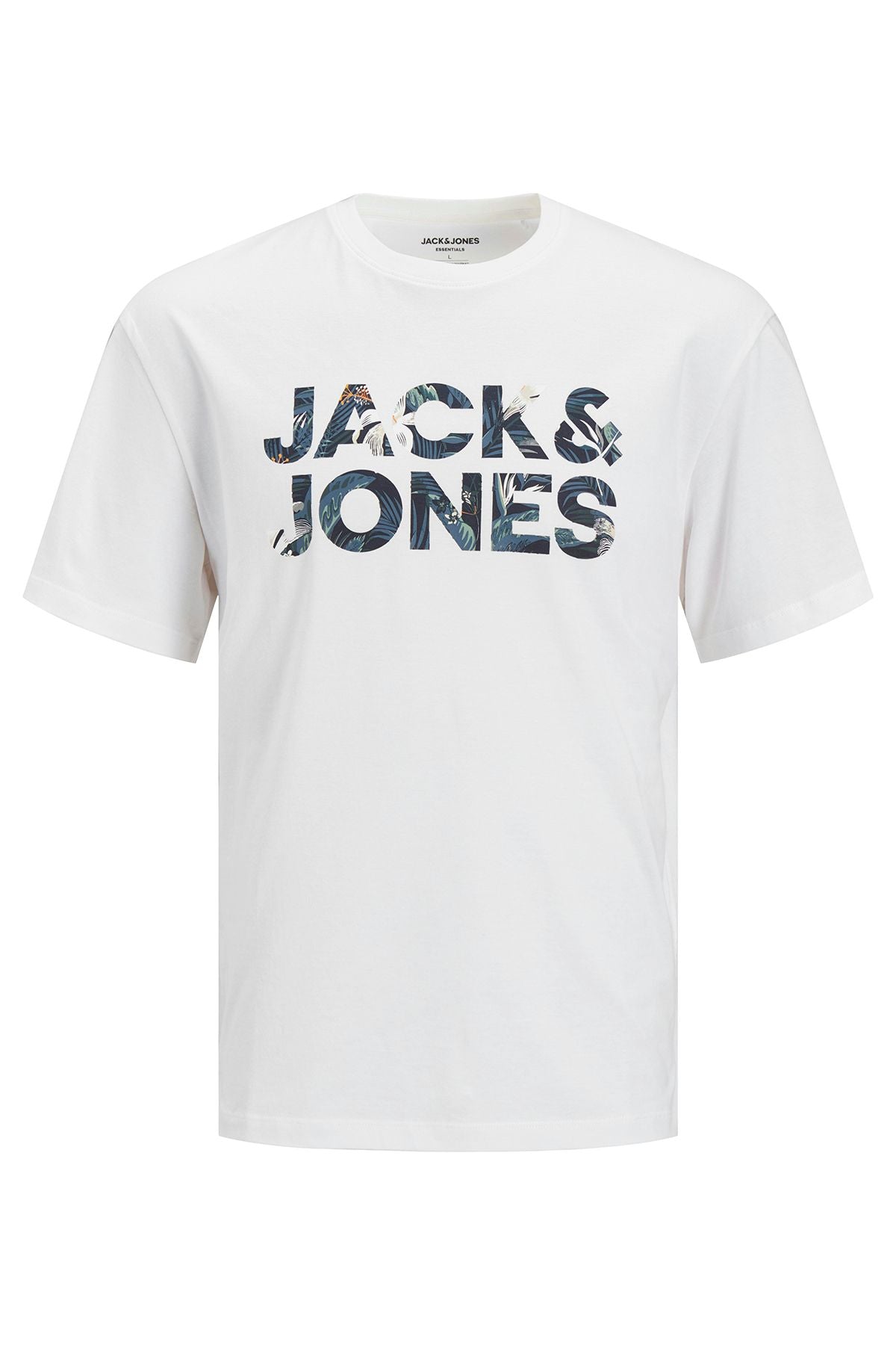 JACK JONES Erkek BEYAZ Pamuklu Tişört 12268127