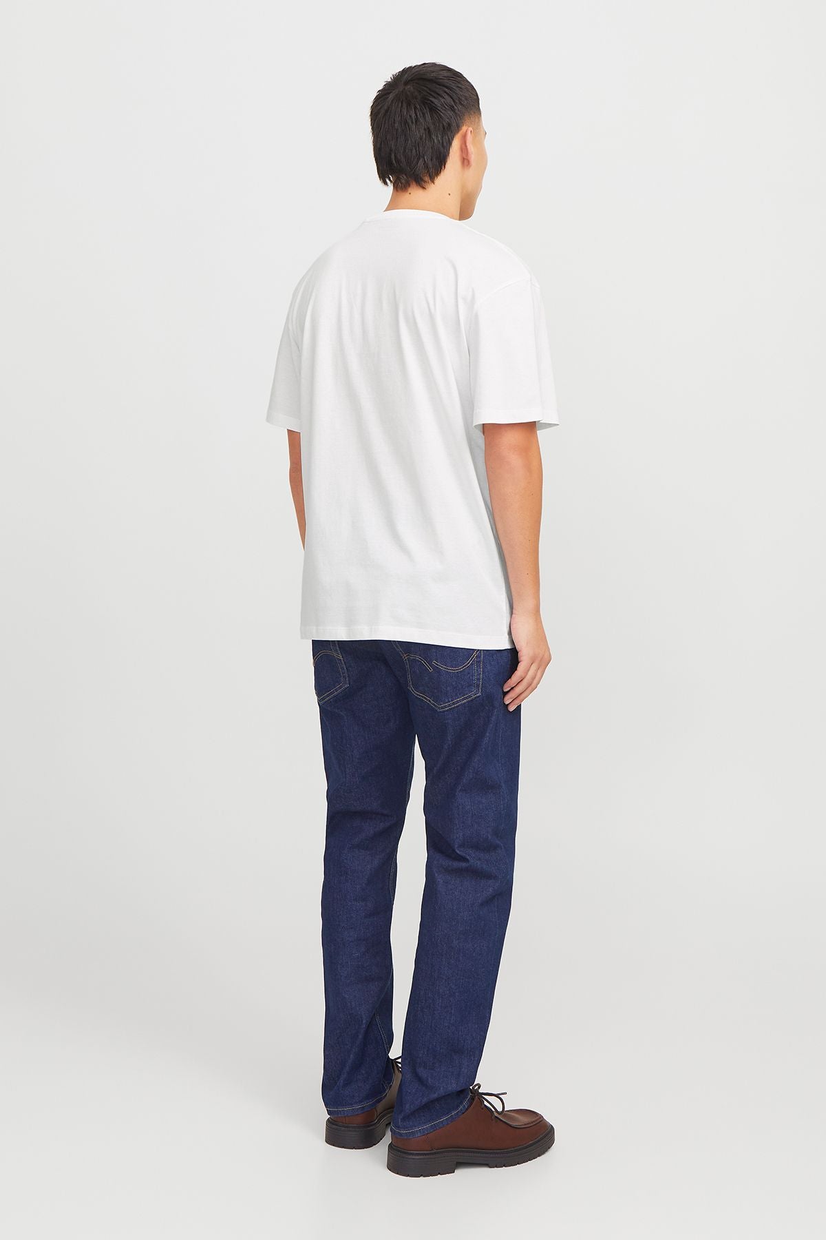 JACK JONES Erkek BEYAZ Pamuklu Tişört 12268127
