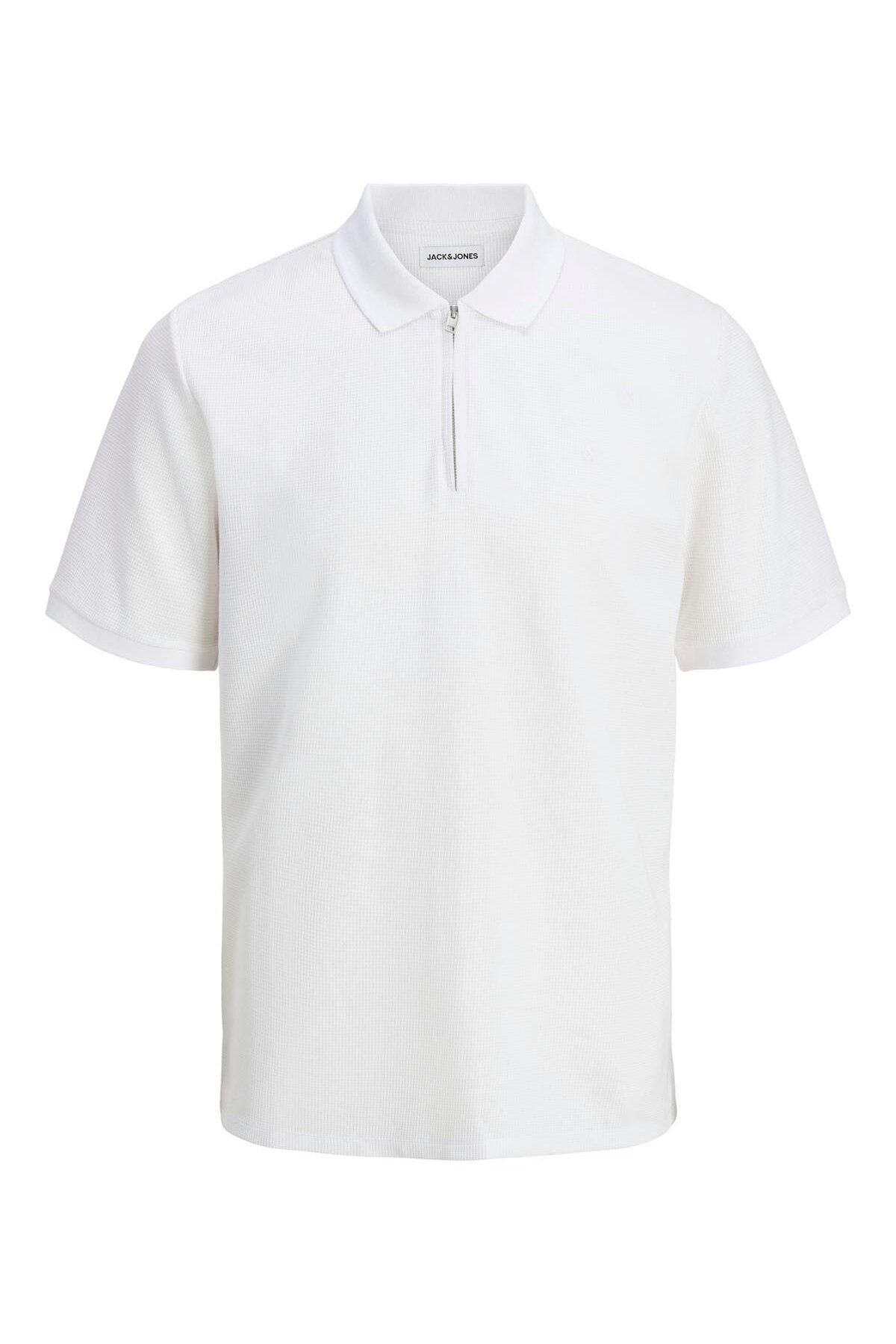 JACK JONES Erkek BEYAZ Polo Yaka Kısa Kollu Tişört 12279177
