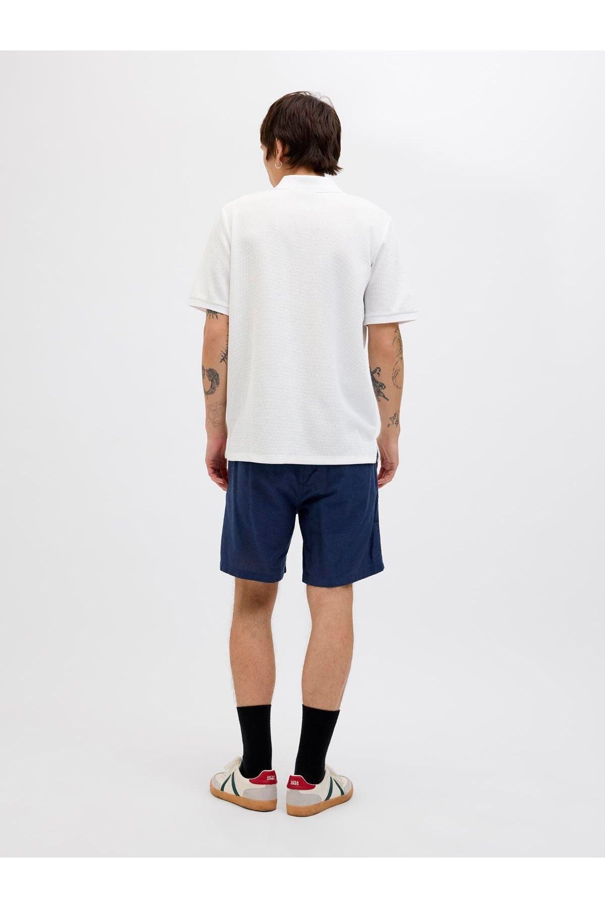 JACK JONES Erkek BEYAZ Polo Yaka Kısa Kollu Tişört 12279177